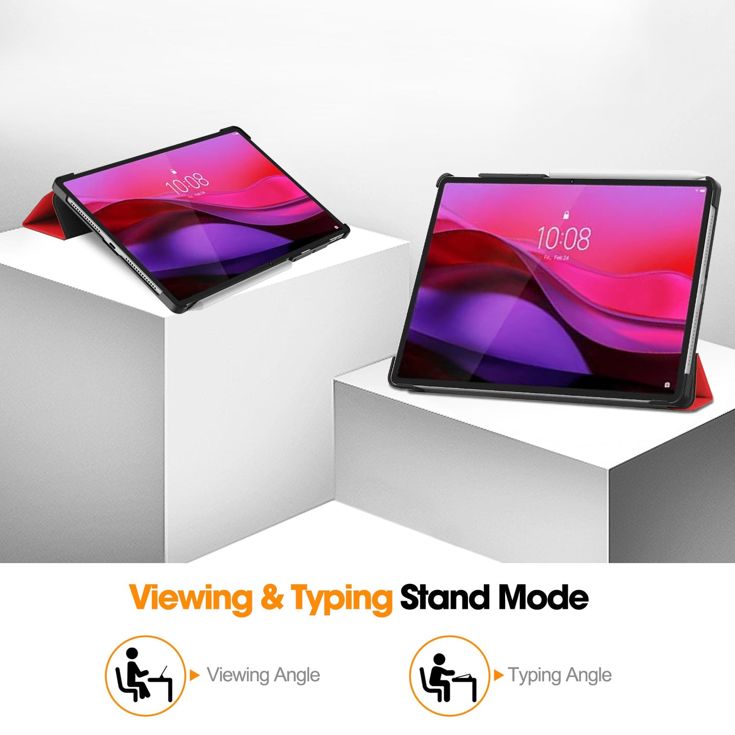 Yoga Tab Plus 12.7 Tri-fold Pu Case [Red]