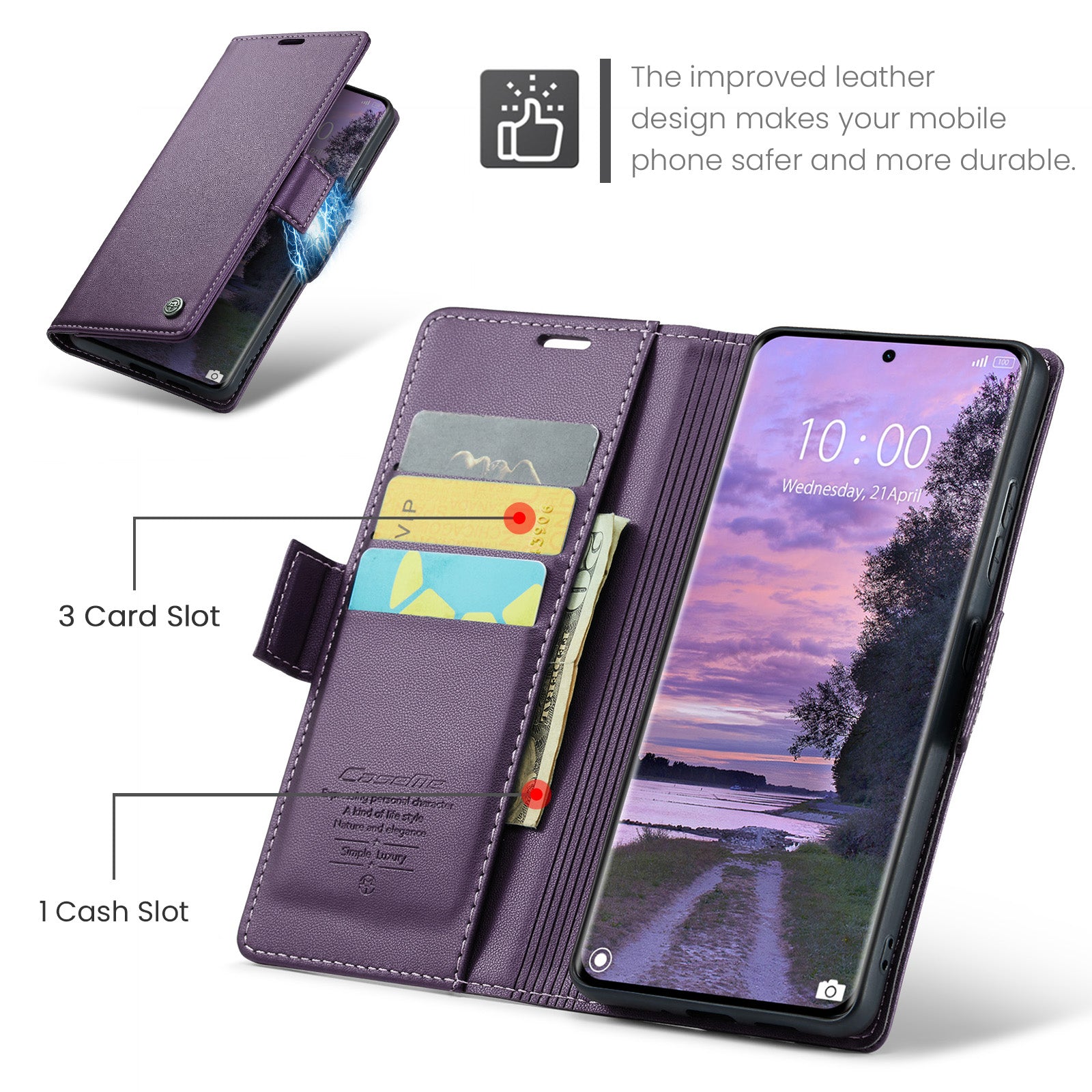 Xiaomi Redmi Note 14 Pro 5G Pu Wallet Case [Purple]