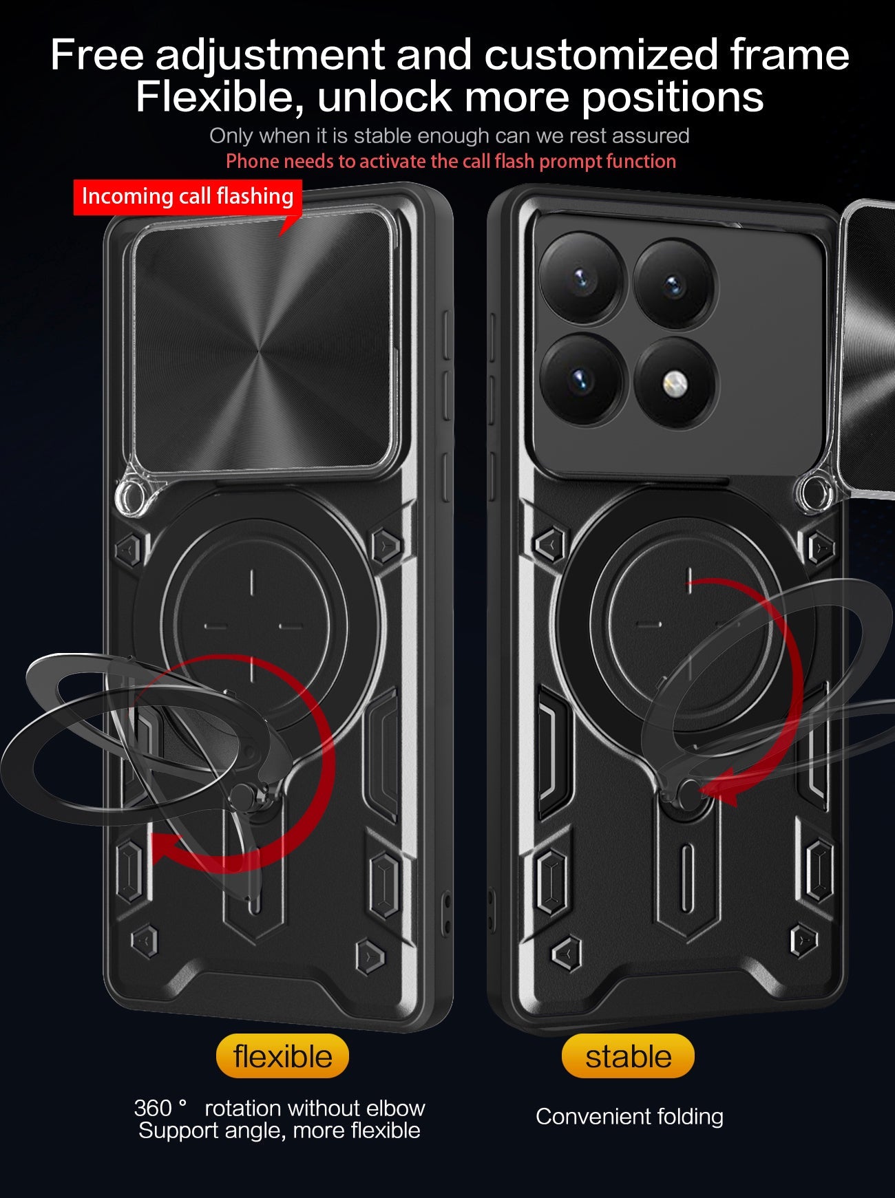 Xiaomi 15t Ring Kickstand Case [Red]