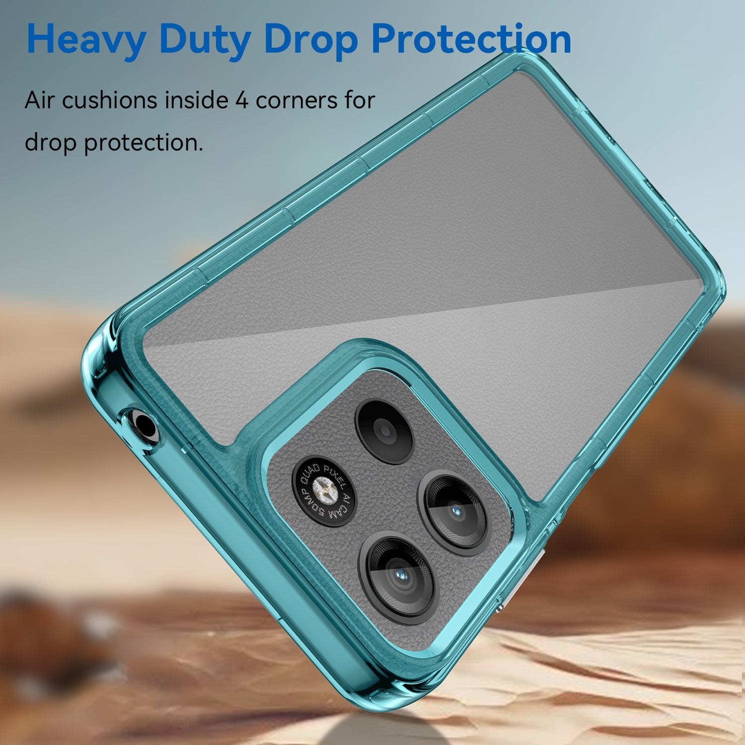 Moto G15 Soft Gel Case [Clear Blue]