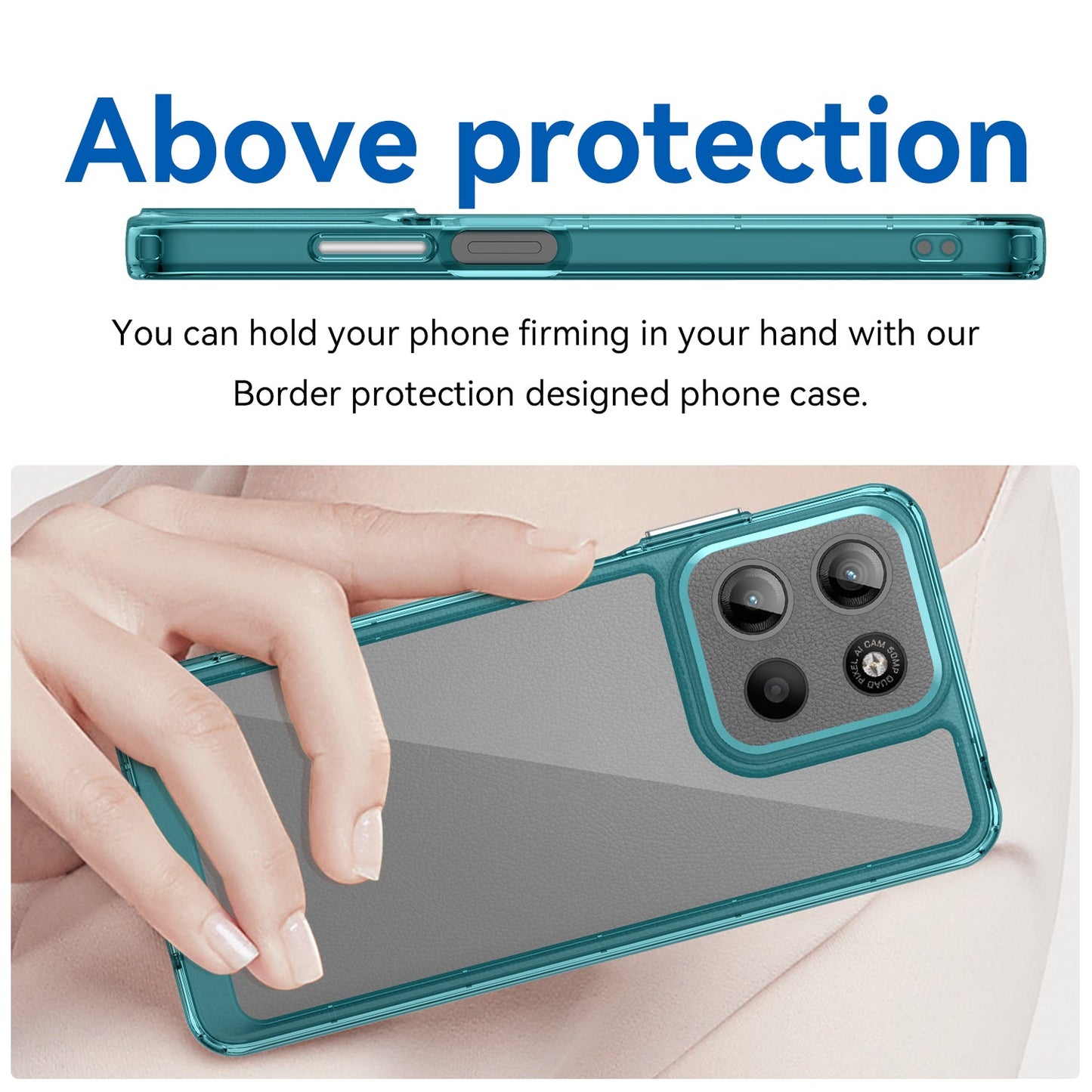 Moto G15 Soft Gel Case [Clear Blue]