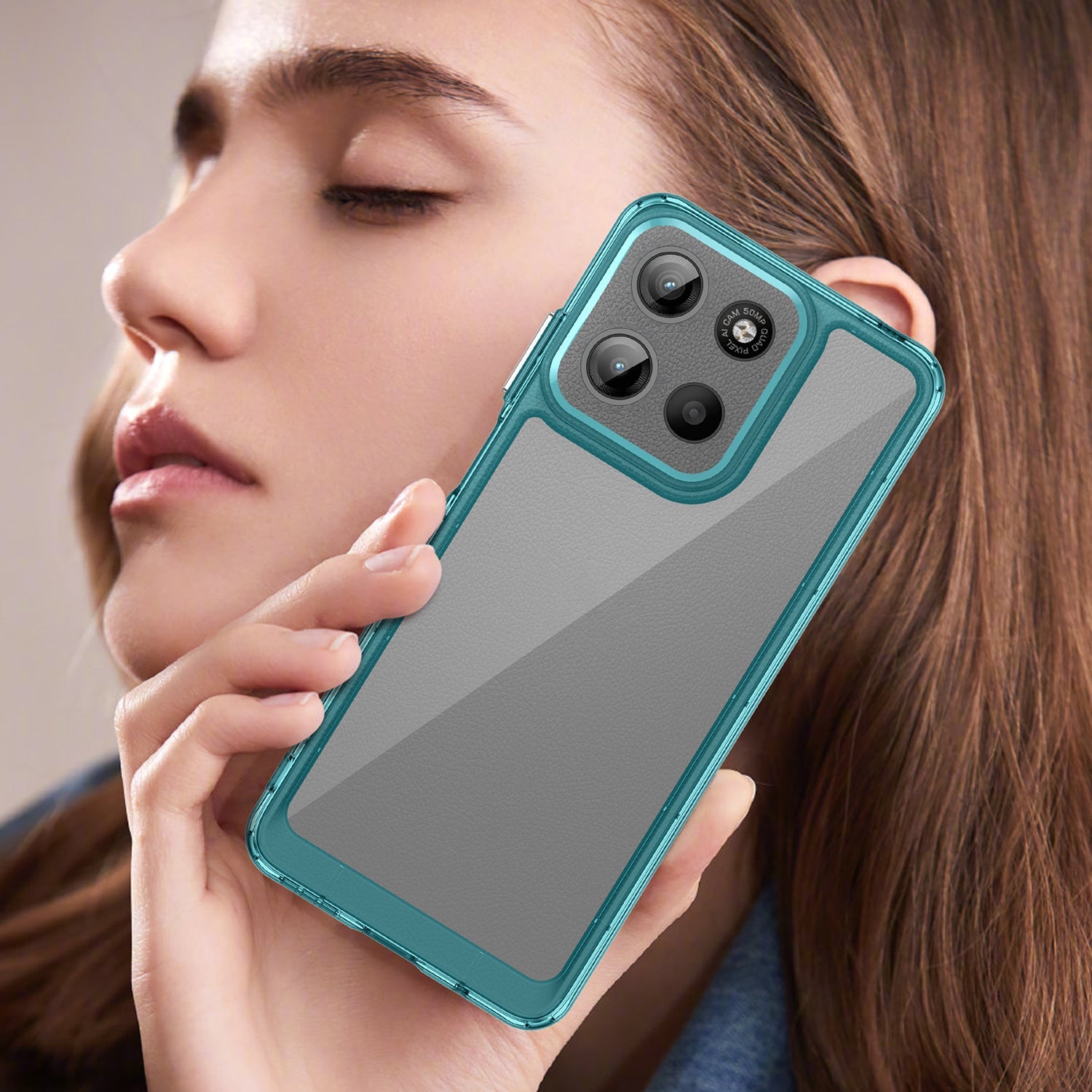 Moto G15 Soft Gel Case [Clear Blue]