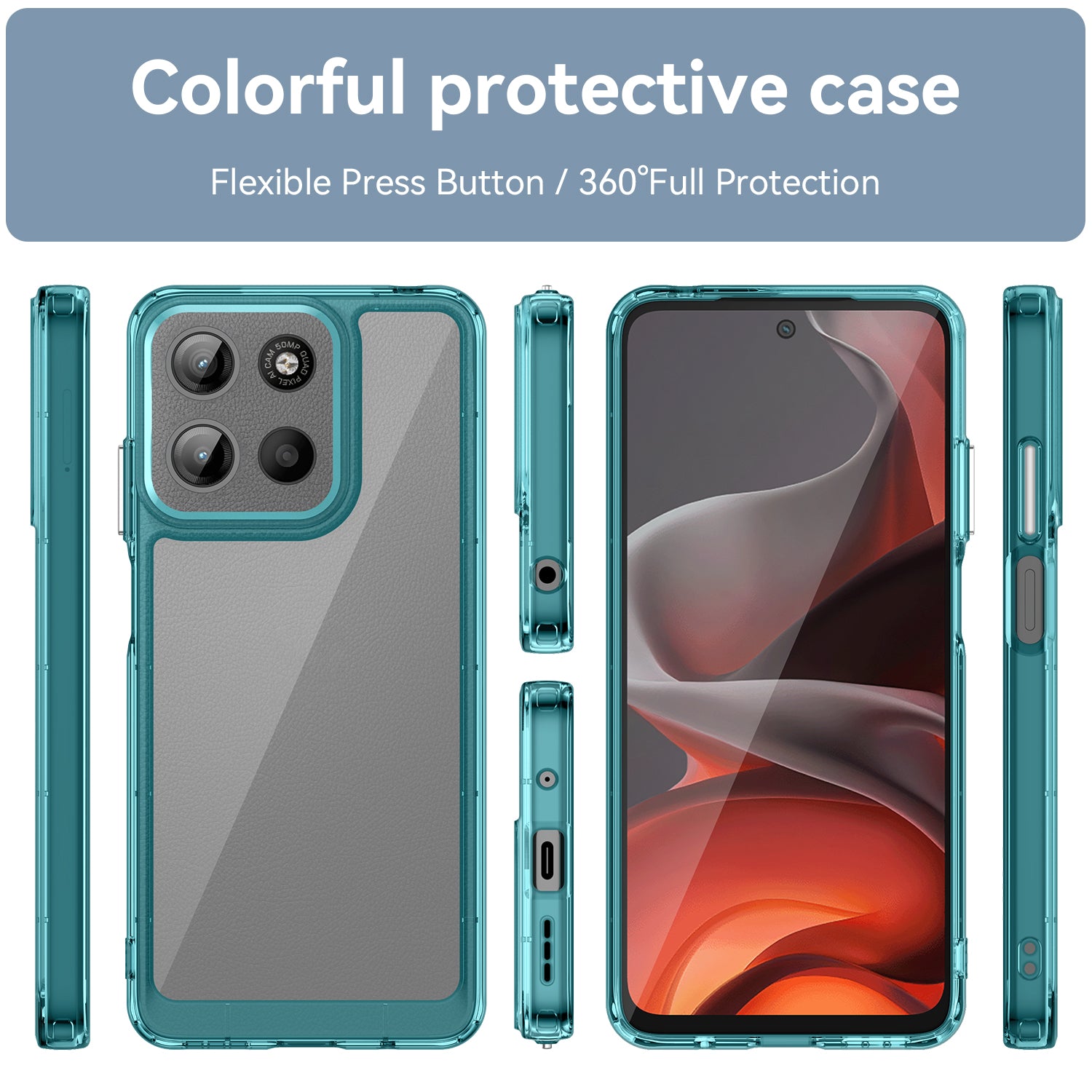 Moto G15 Soft Gel Case [Clear Blue]