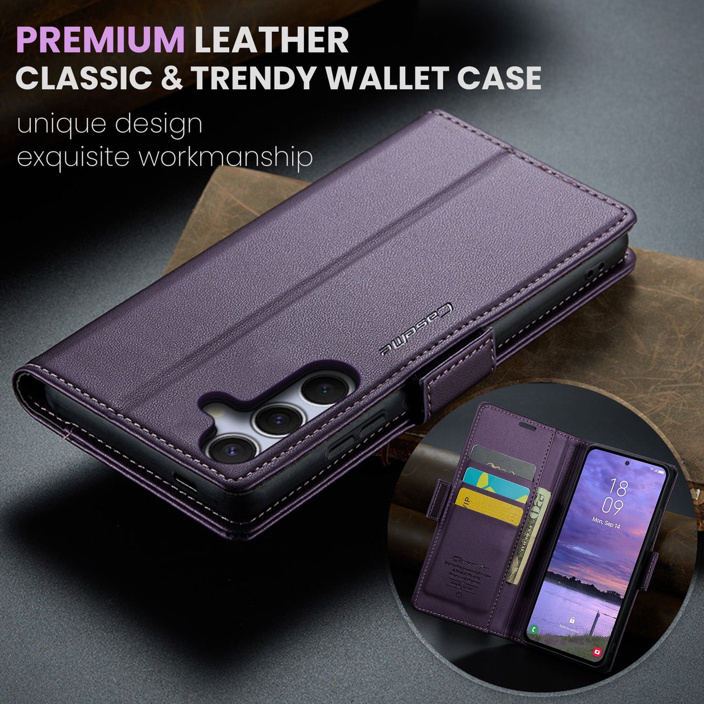 Galaxy S25 Plus Pu Wallet Case [Purple]