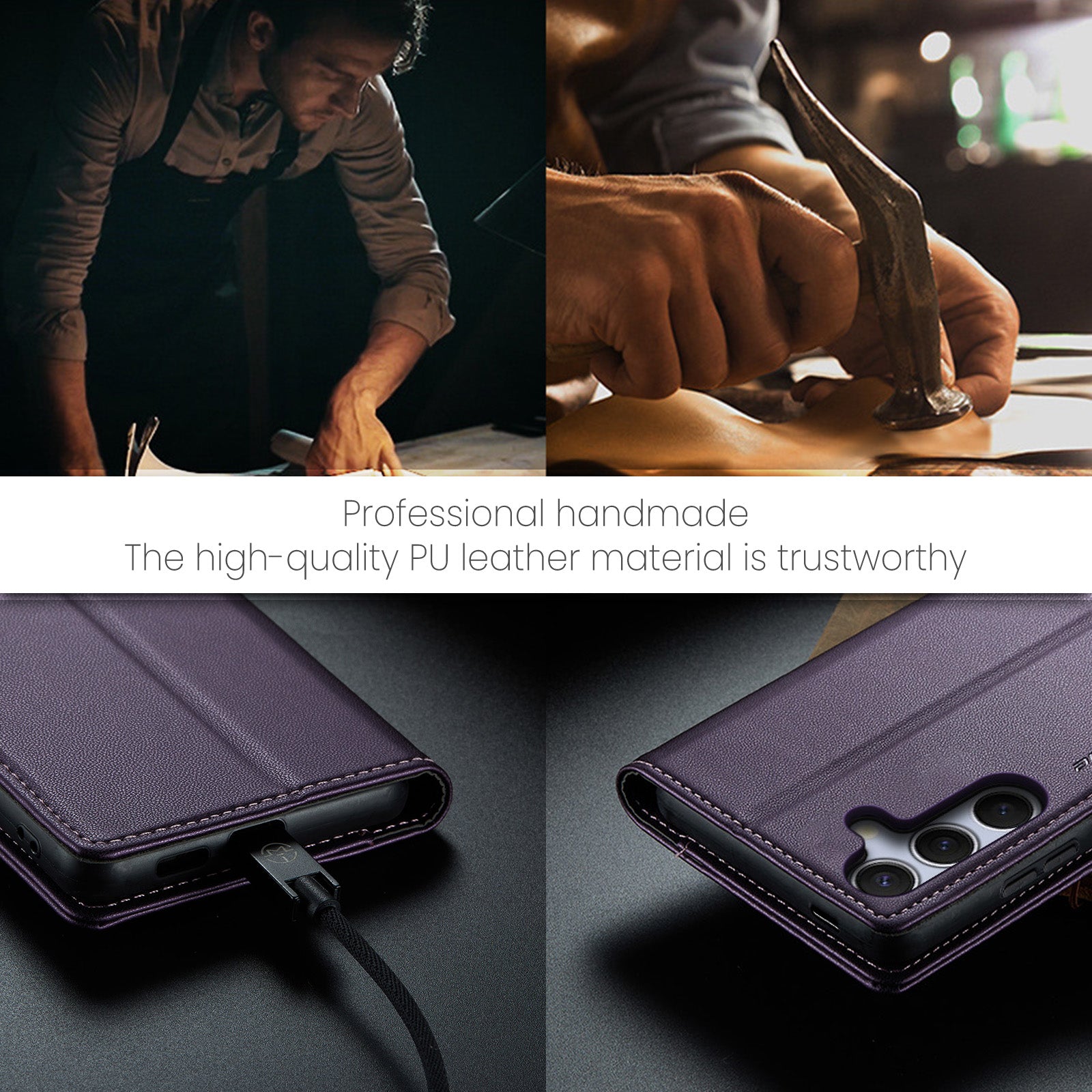 Galaxy S25 Plus Pu Wallet Case [Purple]
