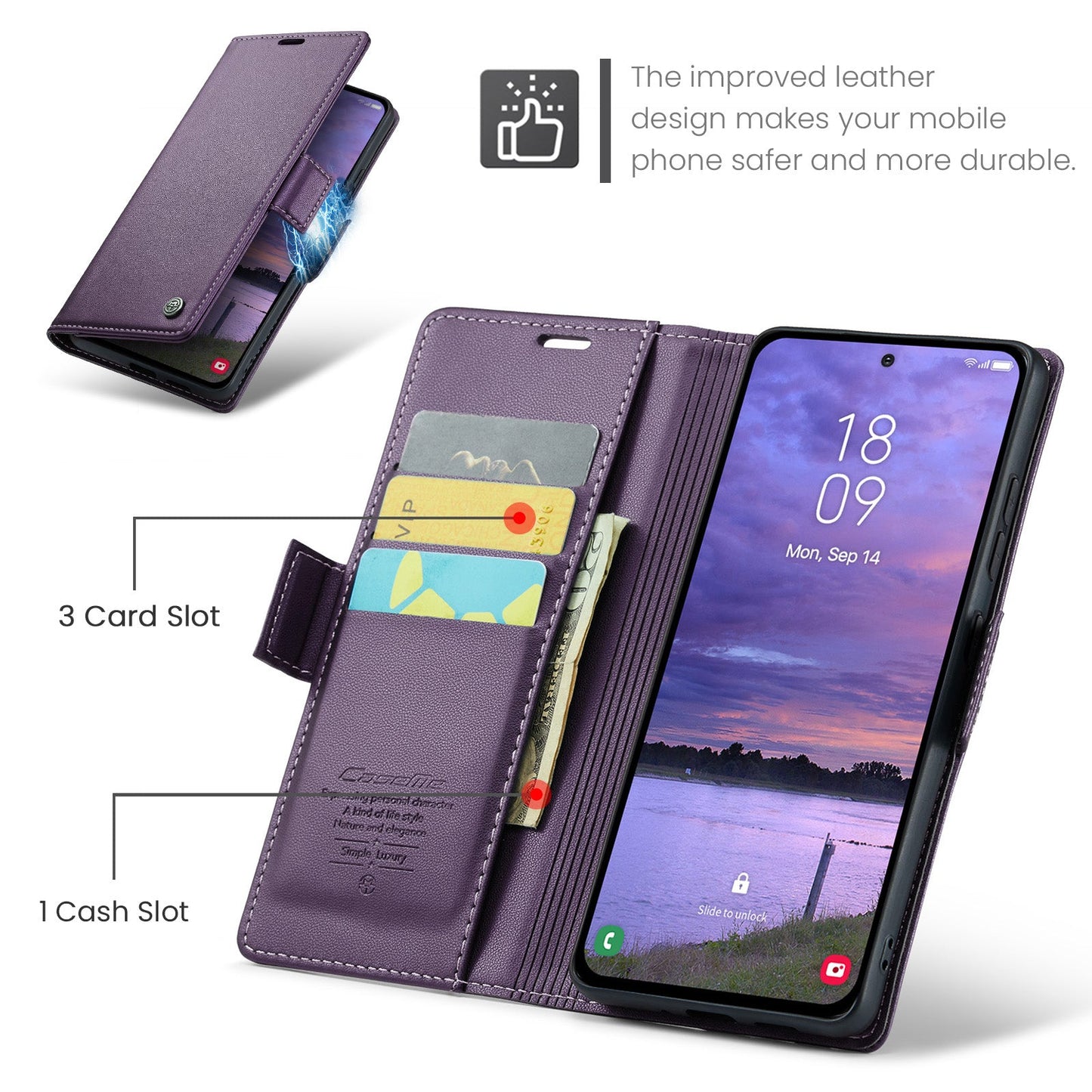 Galaxy S25 Plus Pu Wallet Case [Purple]