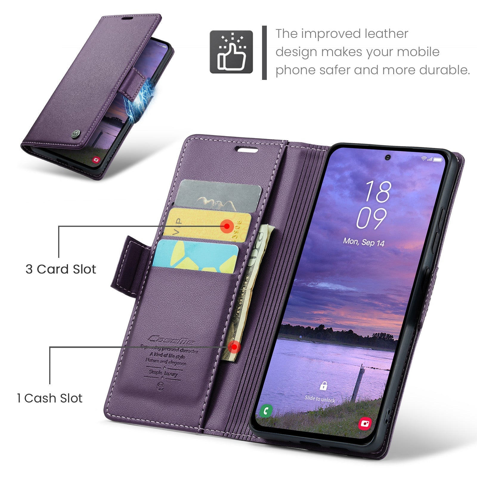 Galaxy S25 Plus Pu Wallet Case [Purple]