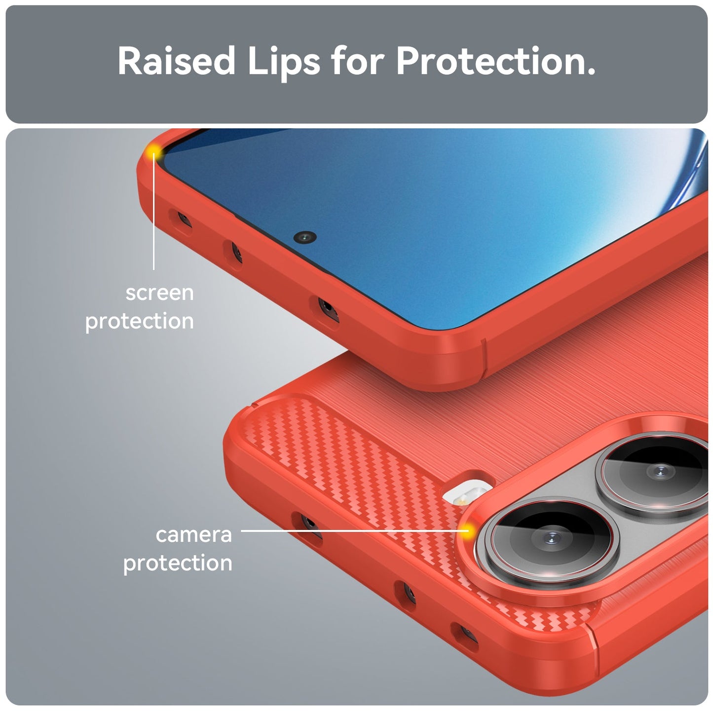 Xiaomi Poco X7 Pro Carbon Fibre Case [Red]