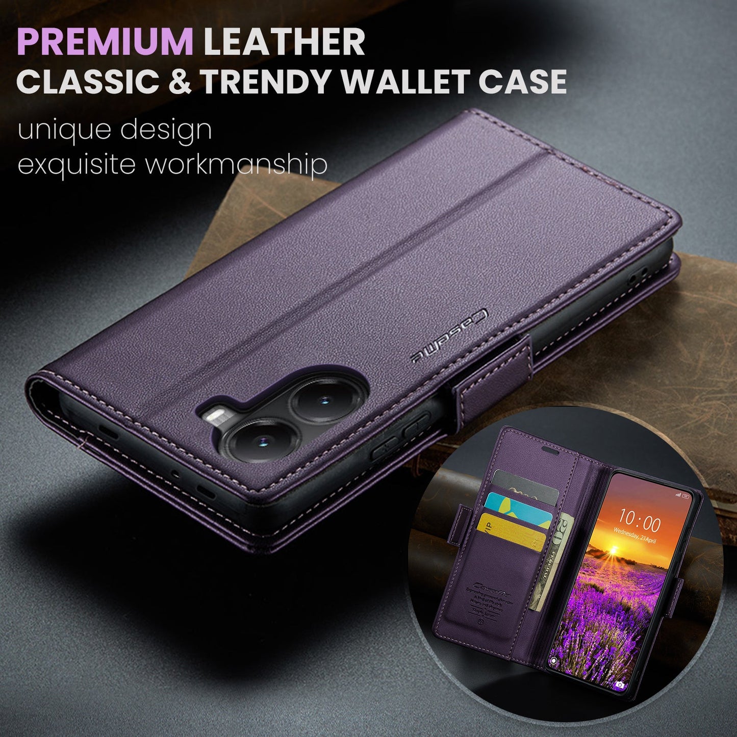 Xiaomi Poco X7 Pro Pu Wallet Case [Purple]