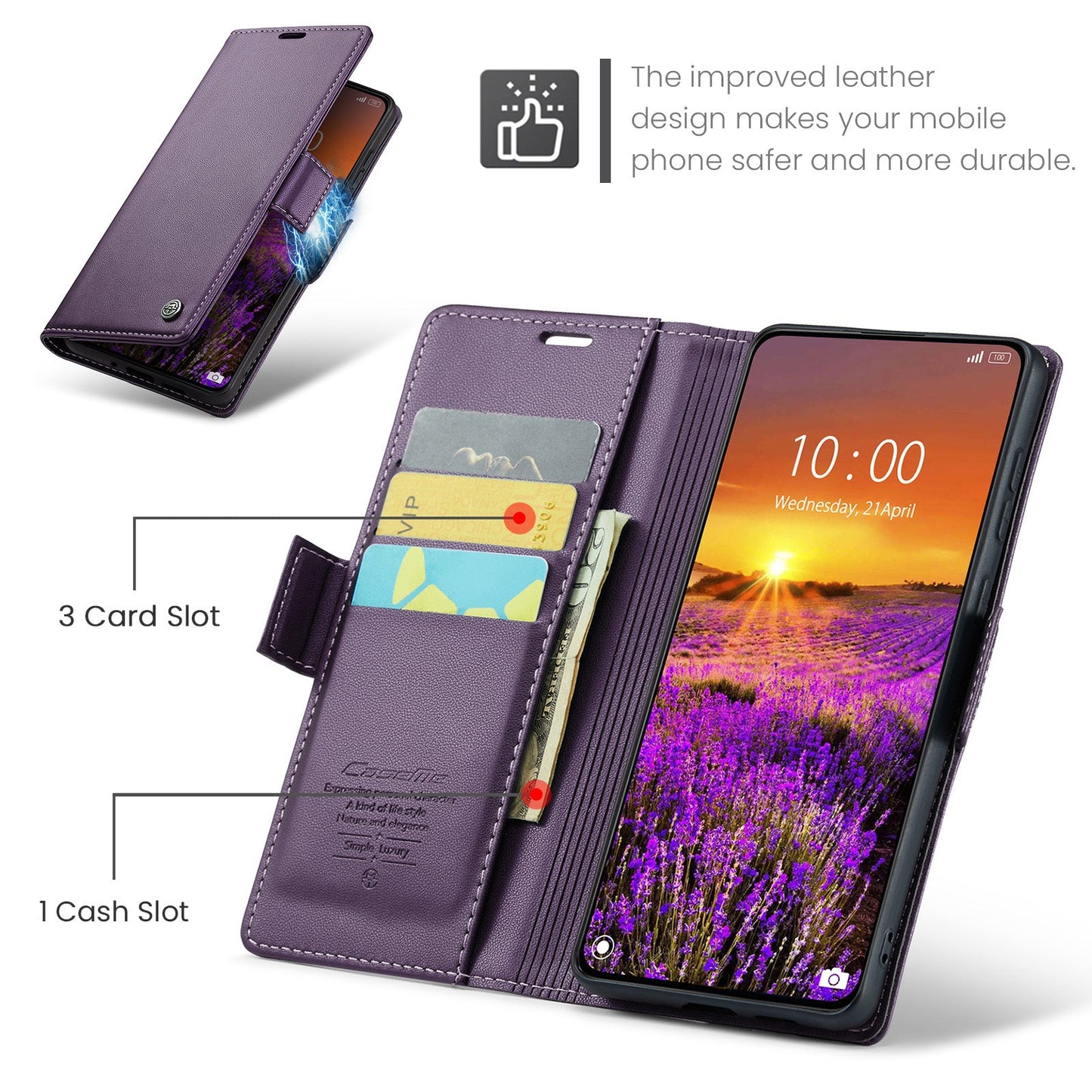 Xiaomi Poco X7 Pro Pu Wallet Case [Purple]