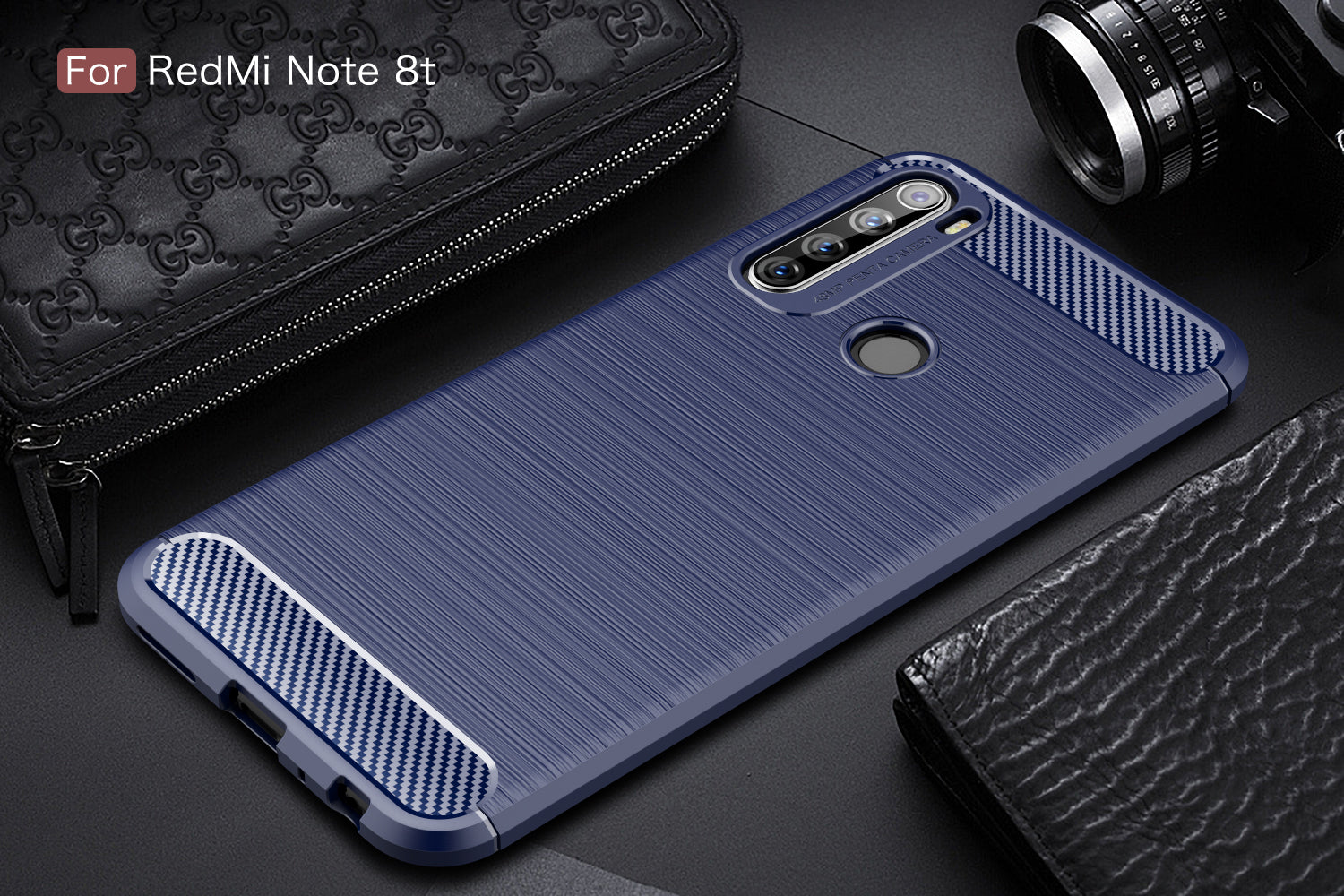 Xiaomi Redmi Note 8t Carbon Fibre Case [Navy]