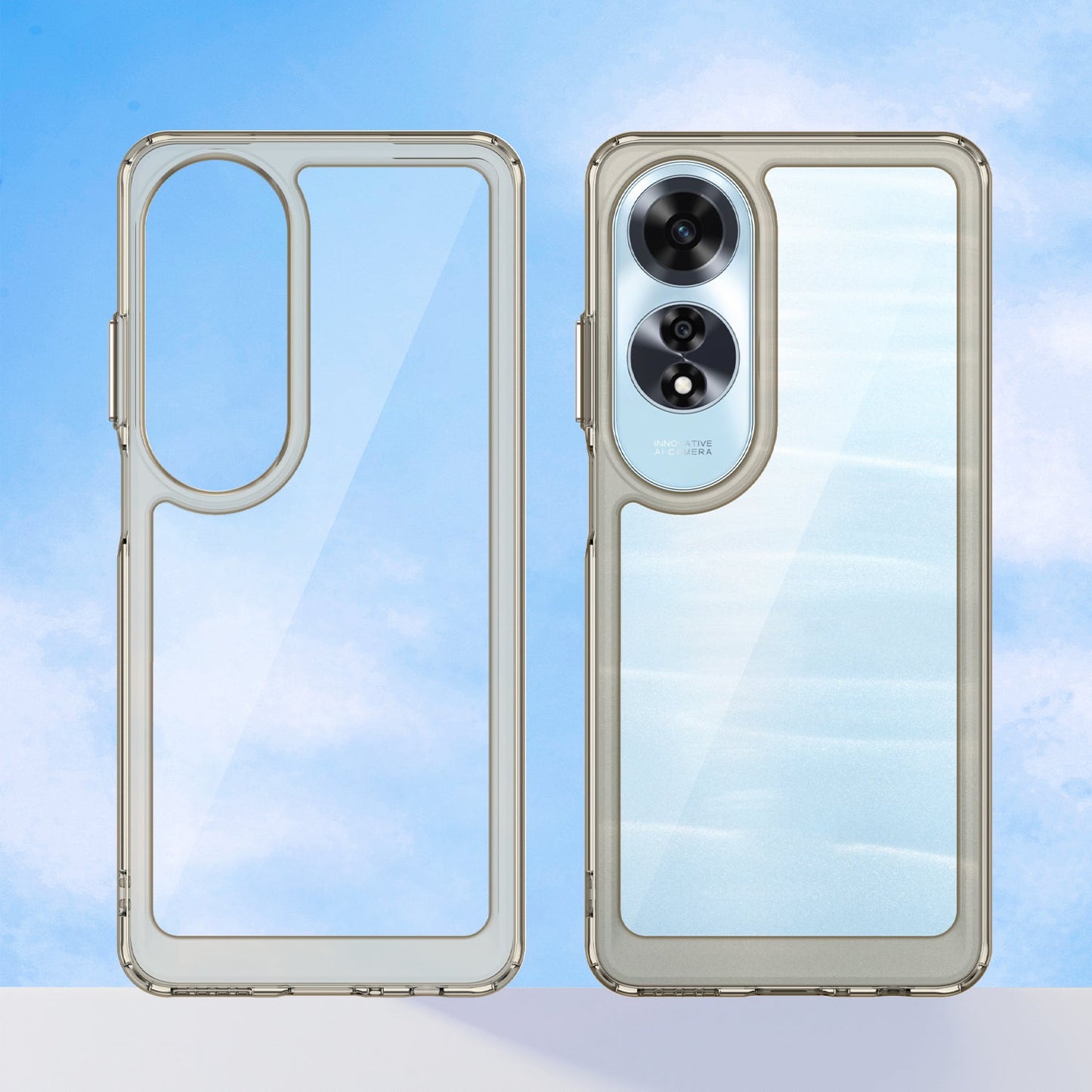 Oppo A60 4G Soft Gel Bumper Case [Clear Grey]