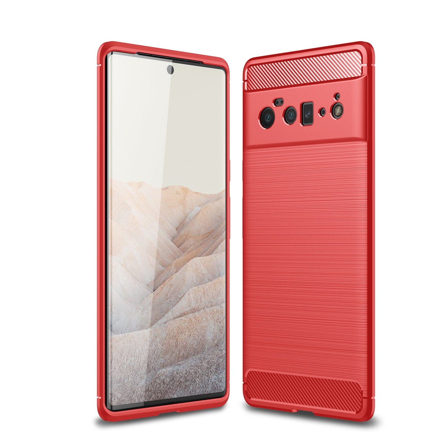 Google Pixel 6 Pro Carbon Fibre Case [Red]