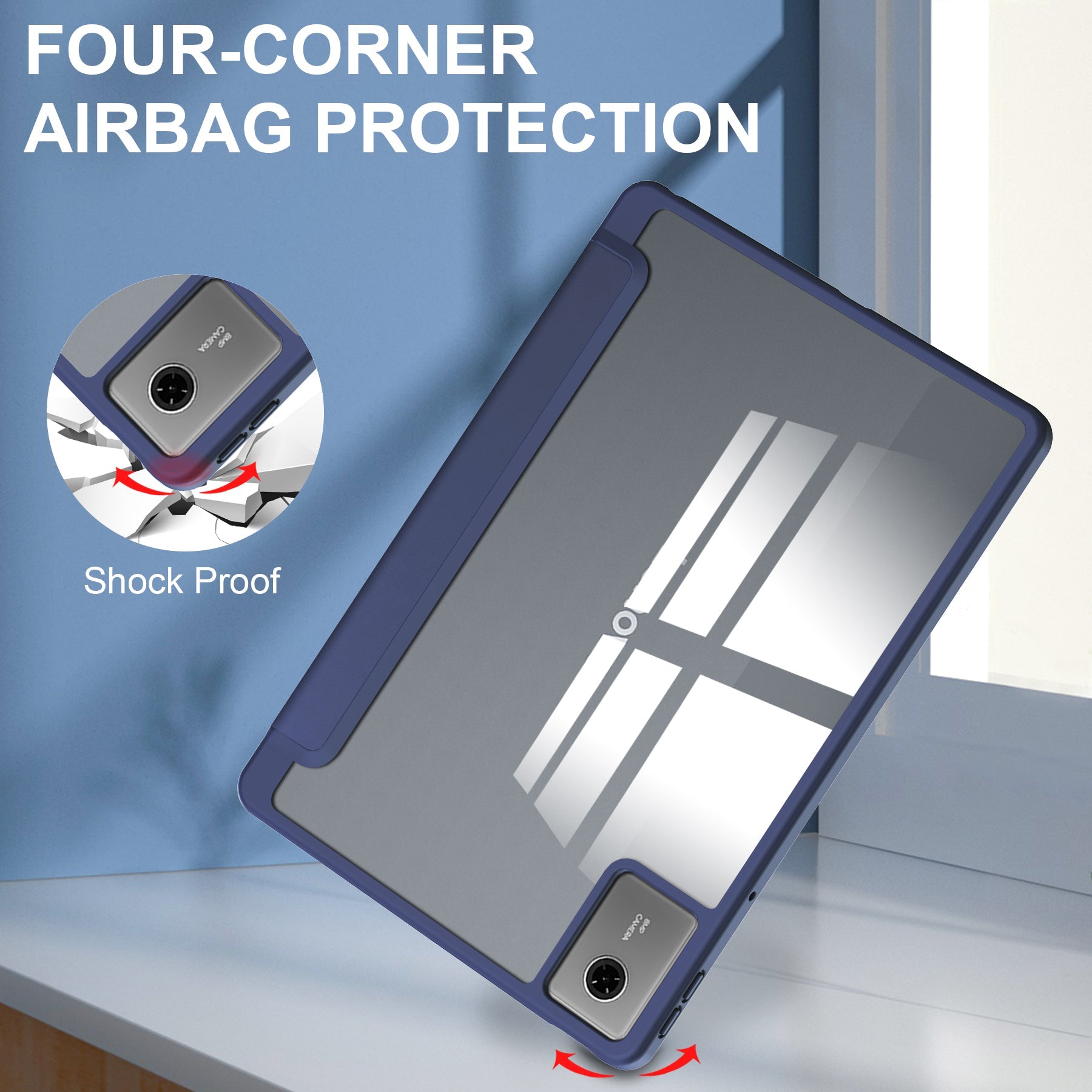 Lenovo Tab 11" 2025 Tb336 Acrylic Tri-fold Case [Navy]