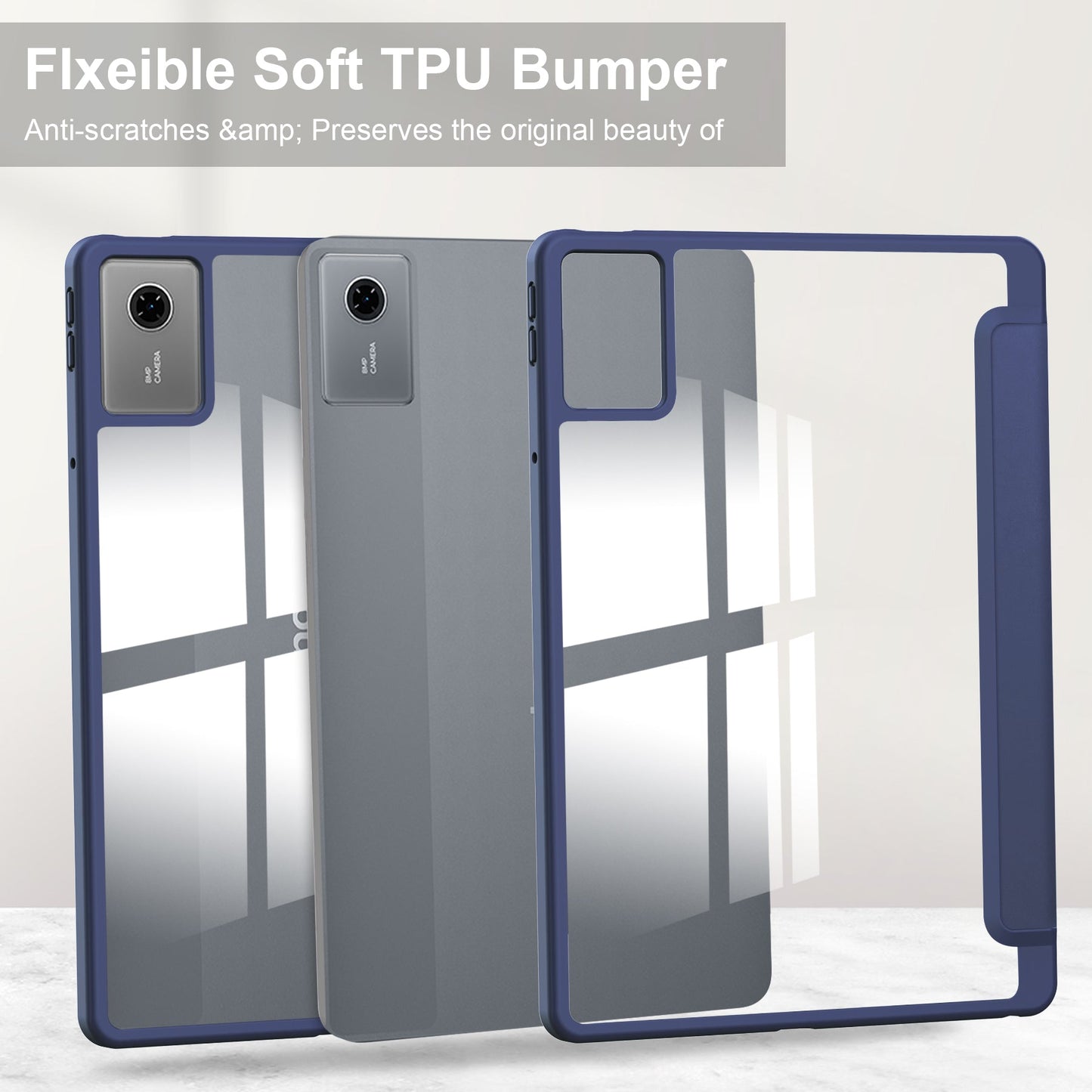 Lenovo Tab 11" 2025 Tb336 Acrylic Tri-fold Case [Navy]