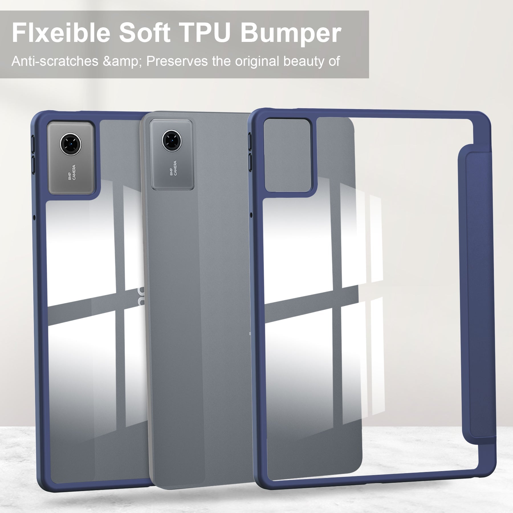 Lenovo Tab 11" 2025 Tb336 Acrylic Tri-fold Case [Navy]