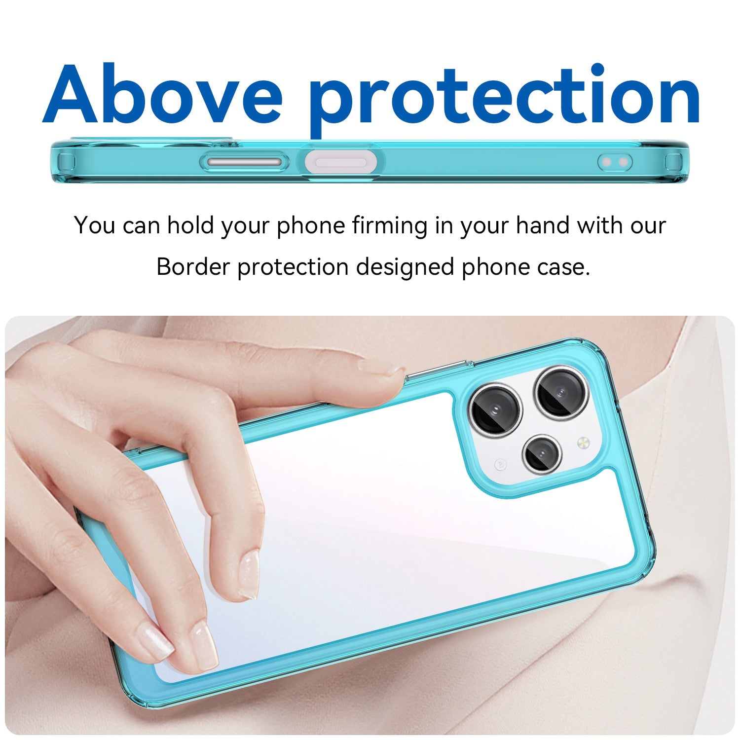Xiaomi Redmi 12 5G Soft Gel Bumper Case [Clear Blue]