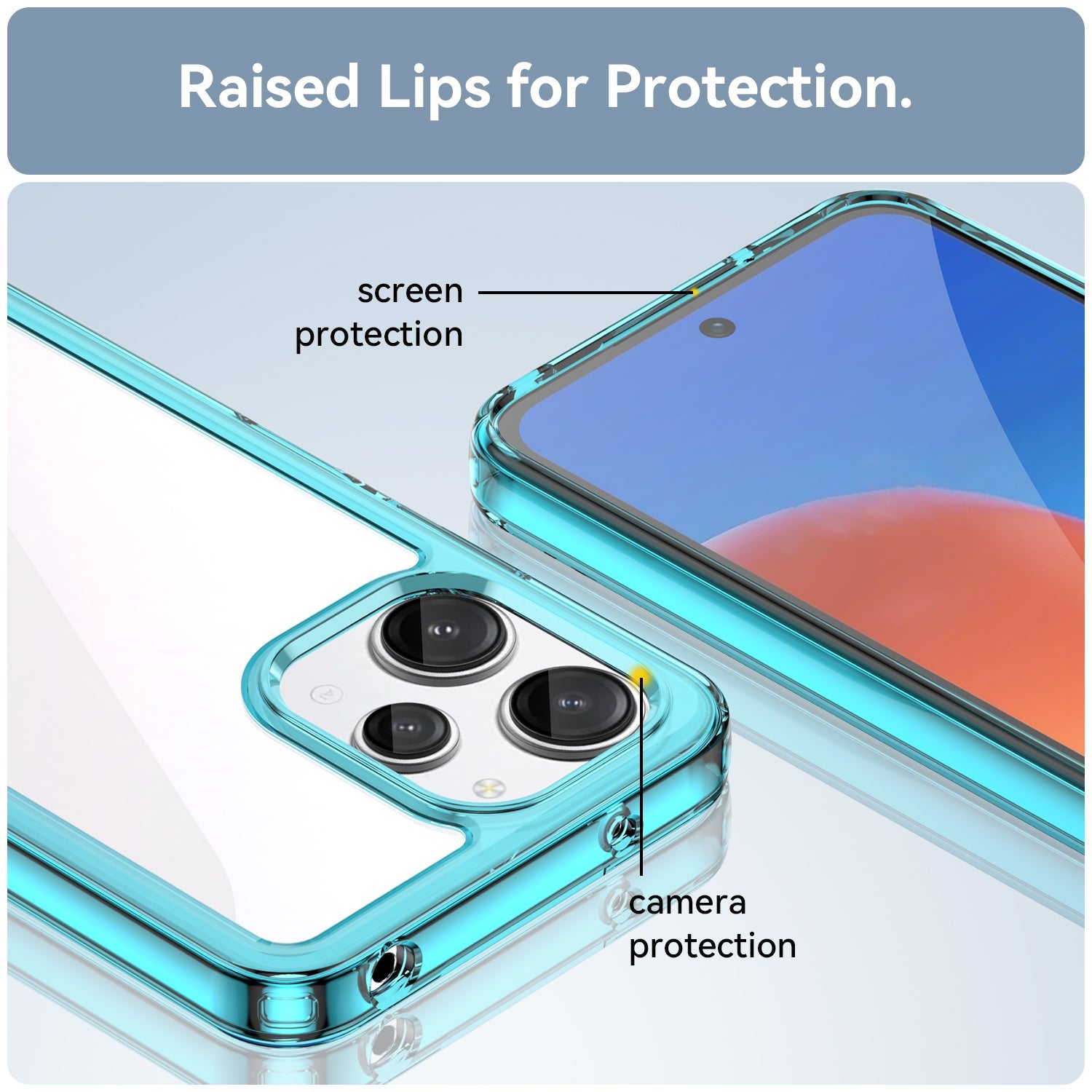 Xiaomi Redmi 12 5G Soft Gel Bumper Case [Clear Blue]