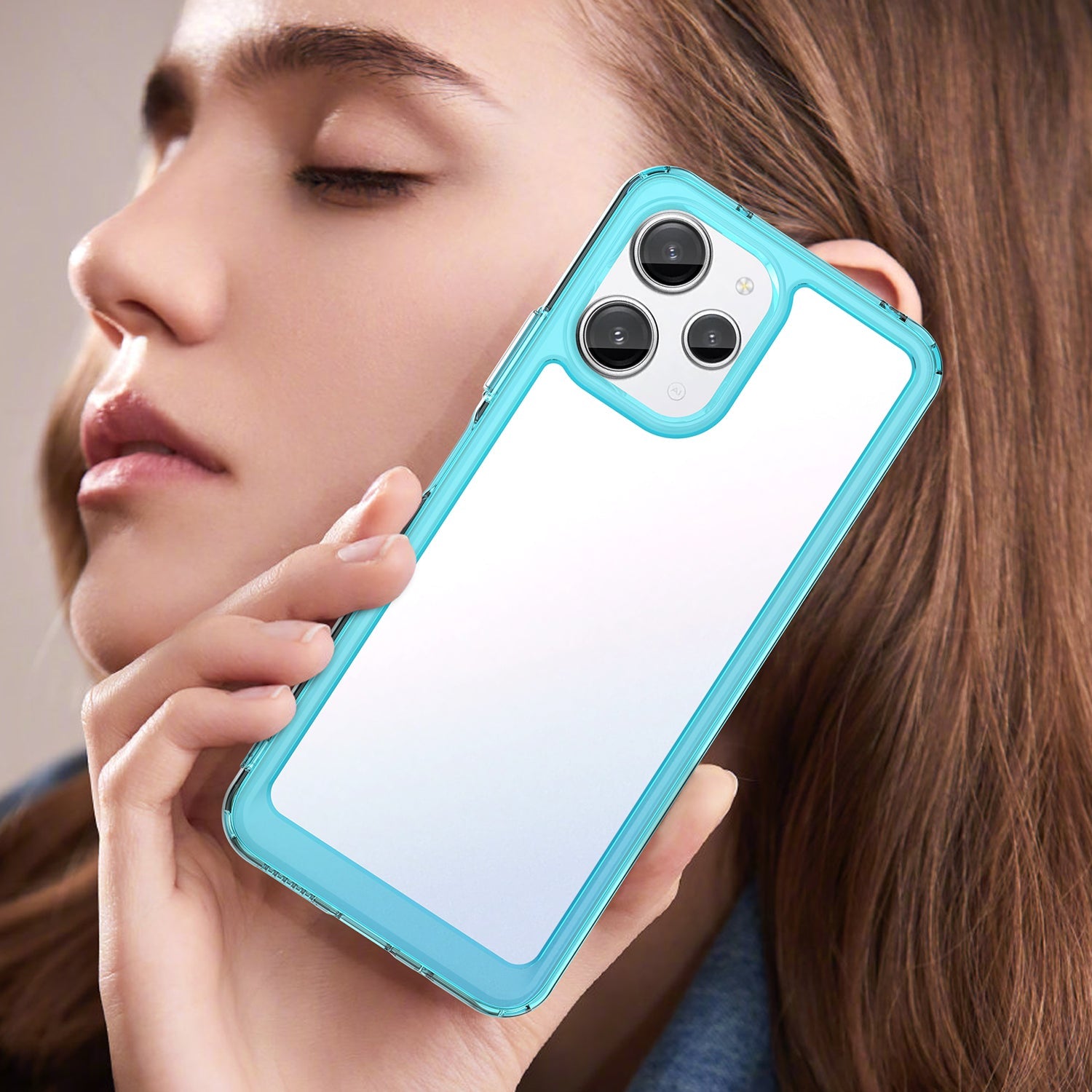 Xiaomi Redmi 12 5G Soft Gel Bumper Case [Clear Blue]