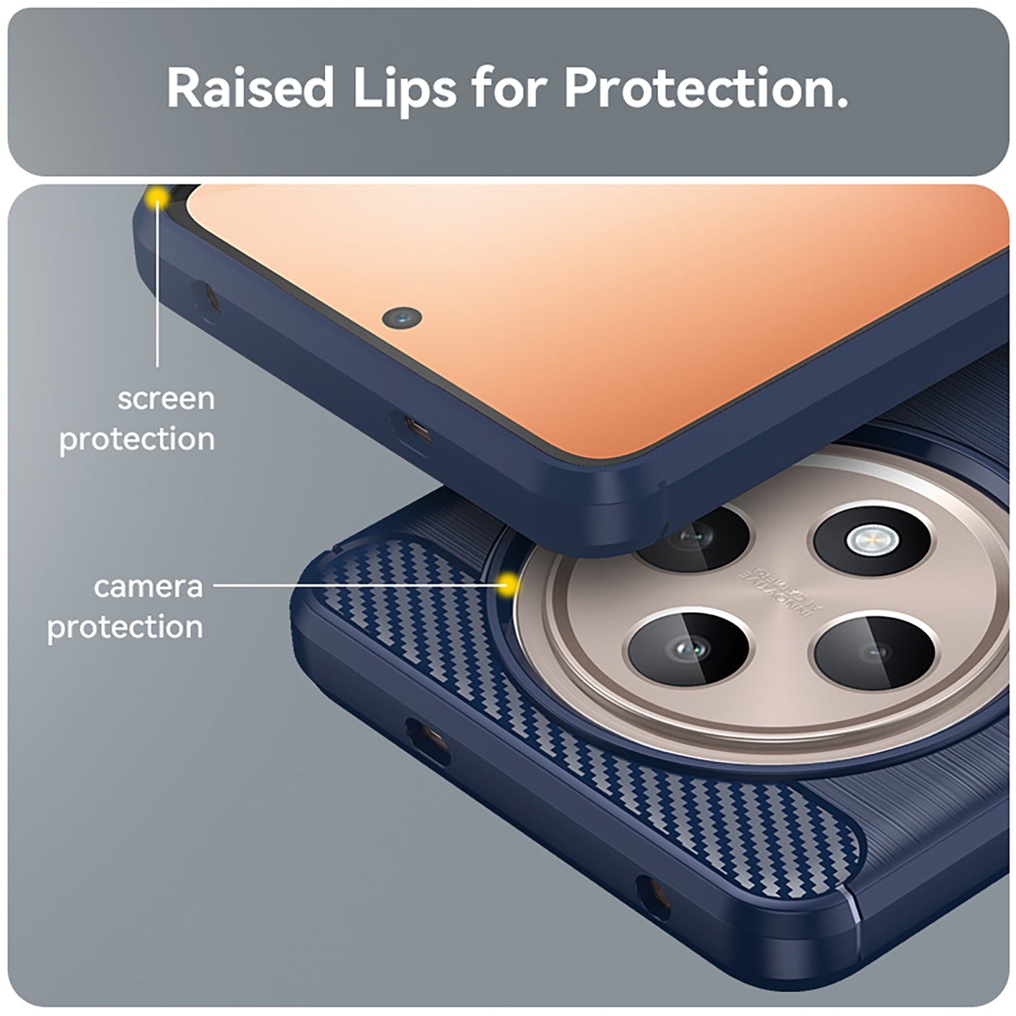 Oppo Reno 12F 5G Carbon Fibre Case [Navy]
