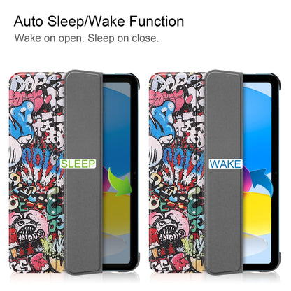 Ipad 11 (A16, 2025) Designer Tri-fold Case [Graffiti]