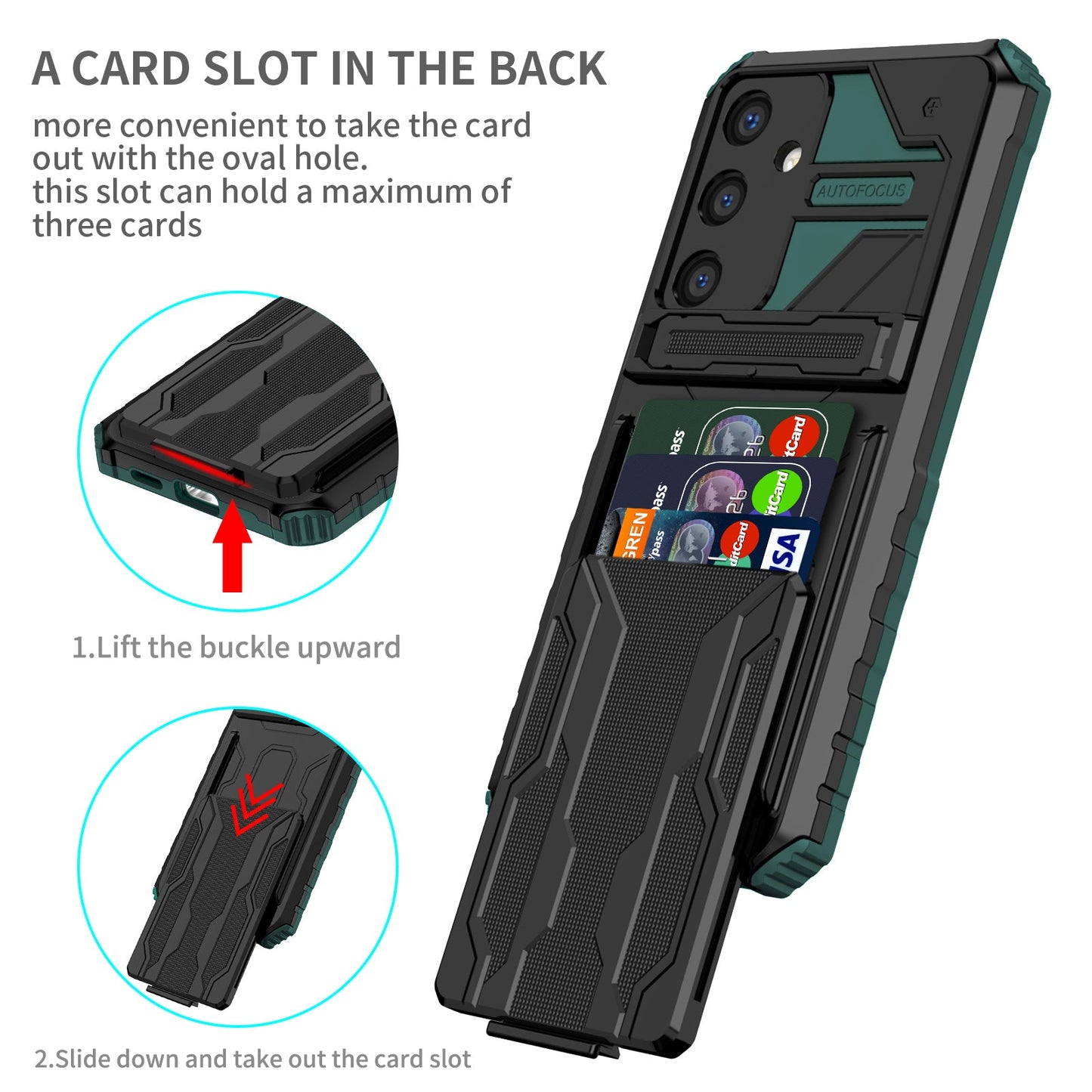 Galaxy S25 Plus Kickstand Heavy Duty Case [Teal]