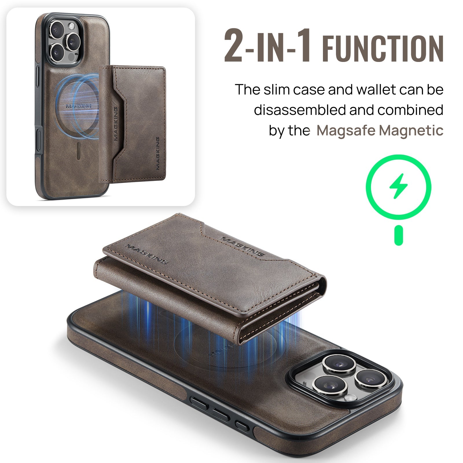 Iphone 16 Pro Max Magsafe Wallet [Coffee]