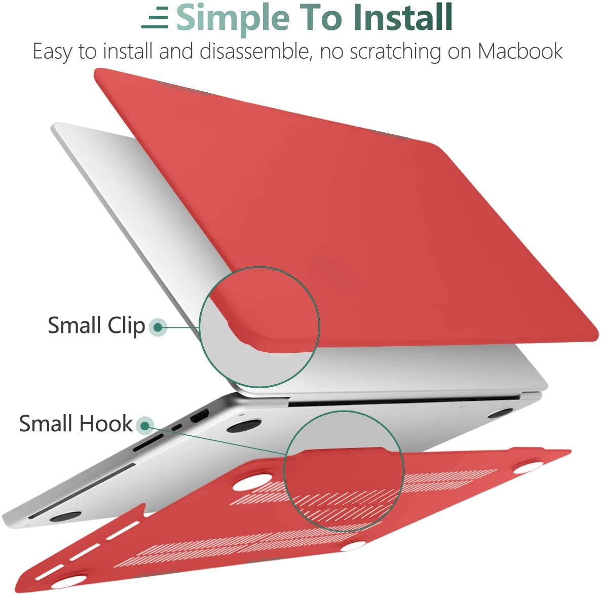Macbook Pro 14" (M4, 2024) A3112 Matte Hard Case [Red]
