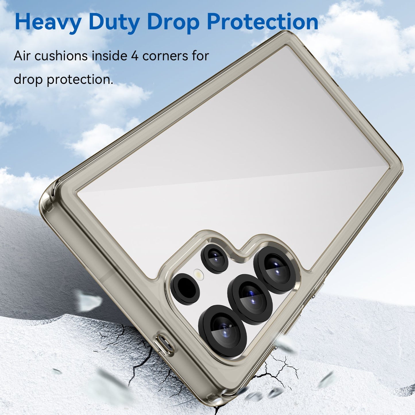 Galaxy S25 Ultra Soft Gel Bumper Case [Clear Grey]