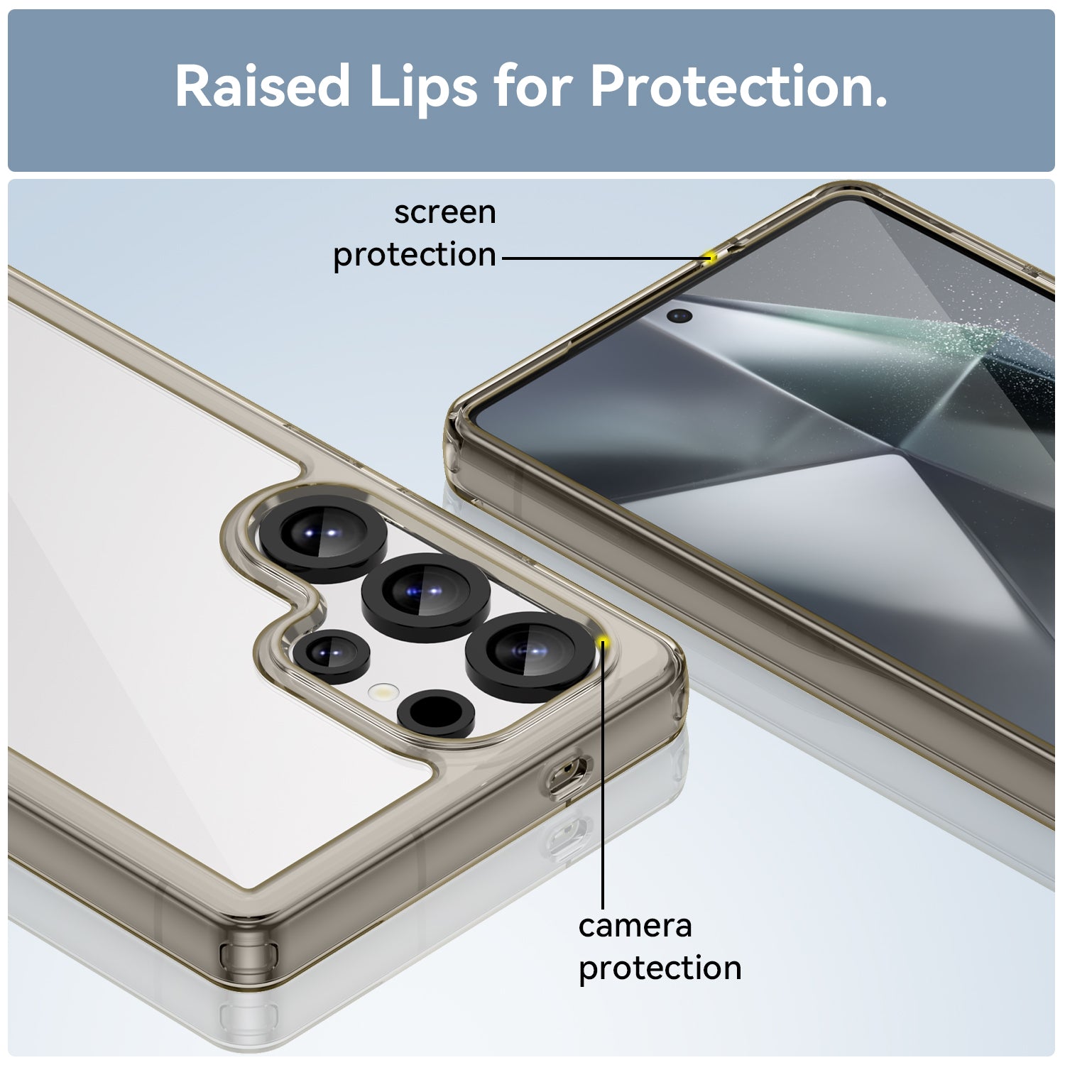 Galaxy S25 Ultra Soft Gel Bumper Case [Clear Grey]
