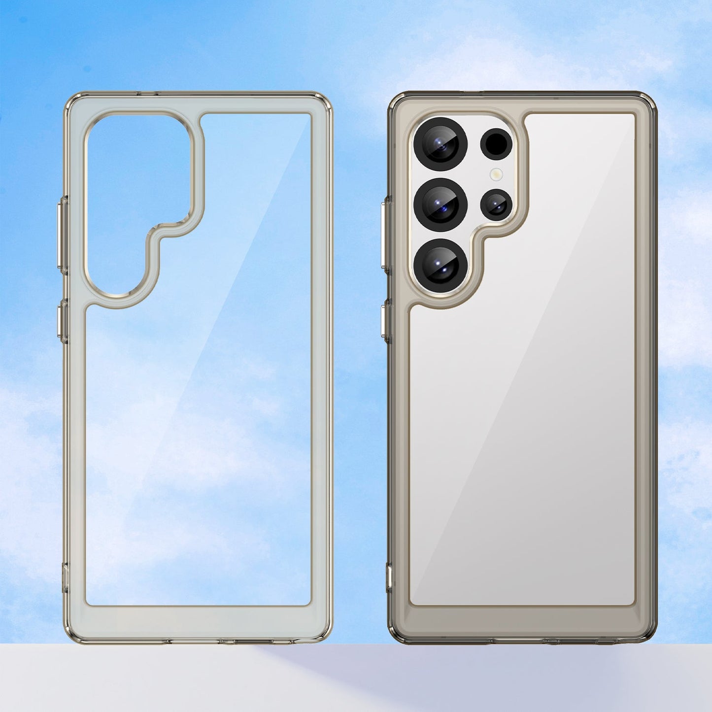 Galaxy S25 Ultra Soft Gel Bumper Case [Clear Grey]
