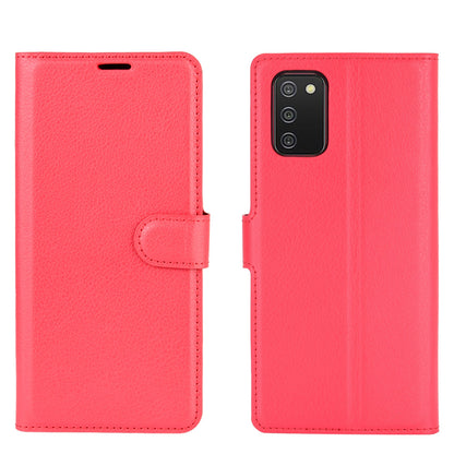 Galaxy A03s Pu Wallet Case [Red]