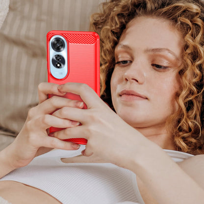 Oppo A60 4G Carbon Fibre Case [Red]