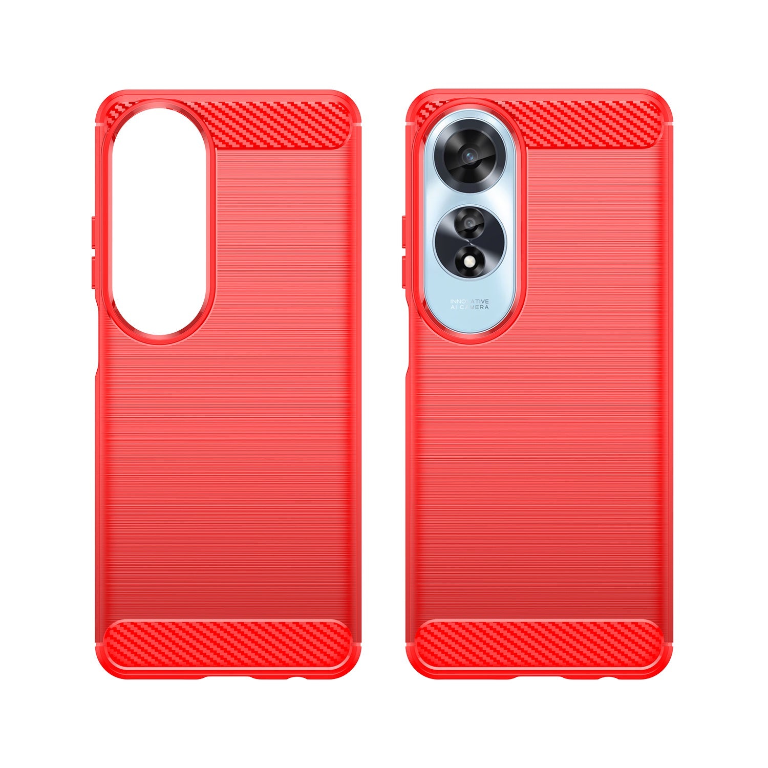 Oppo A60 4G Carbon Fibre Case [Red]