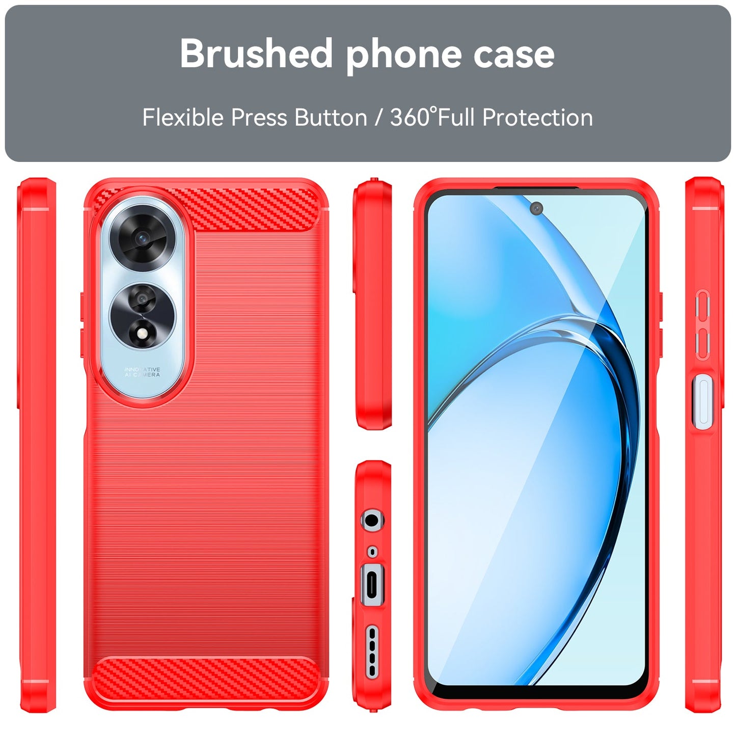 Oppo A60 4G Carbon Fibre Case [Red]