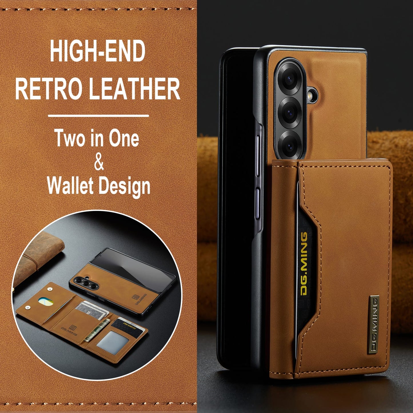 Galaxy Z Fold 7 Magnetic Wallet [Brown]