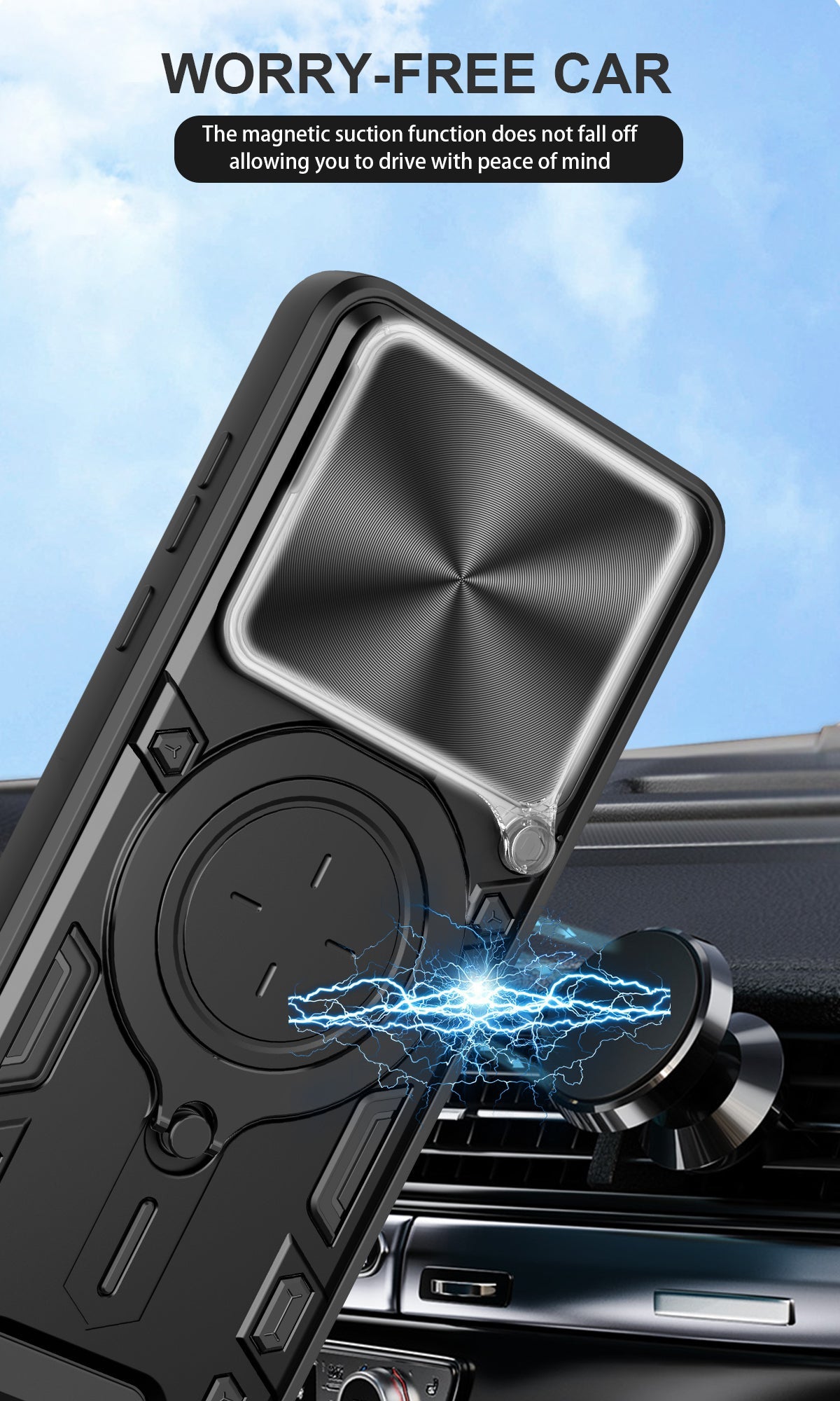 Oppo Find X9 Ring Kickstand Case [Black]