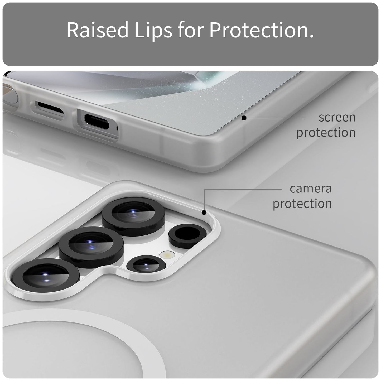 Galaxy S25 Ultra Magsafe Soft Matte Case [White]