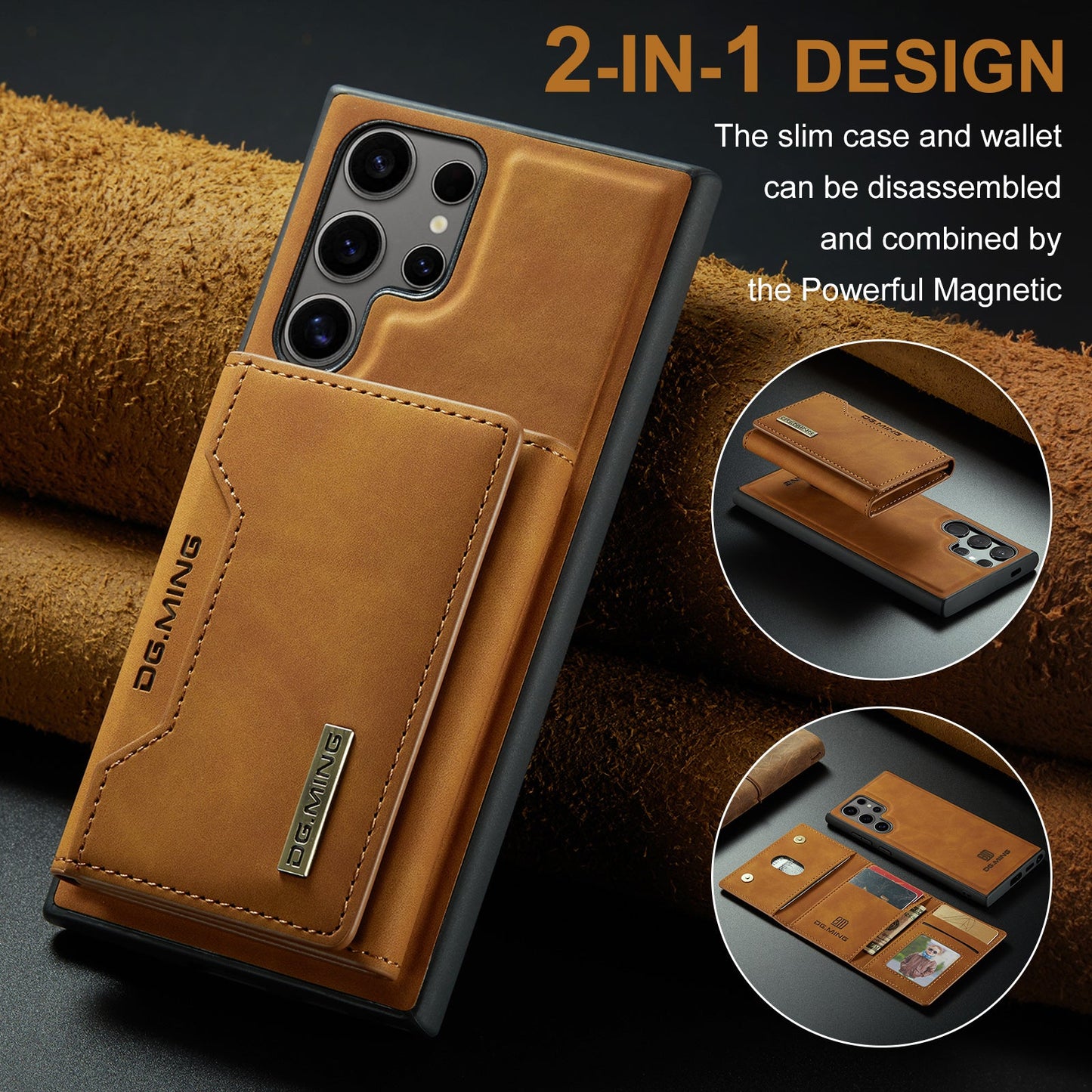 Galaxy S24ultra Magnetic Wallet [Brown]