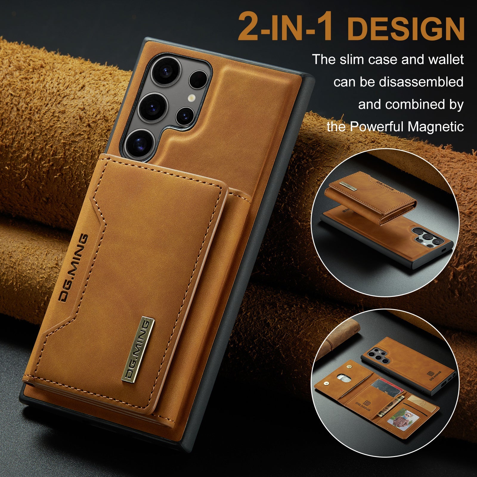 Galaxy S24ultra Magnetic Wallet [Brown]