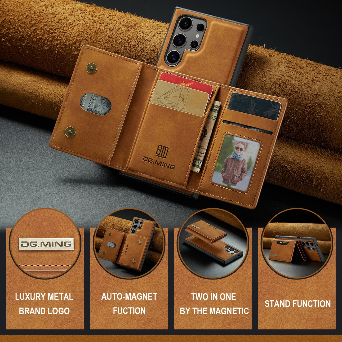 Galaxy S24ultra Magnetic Wallet [Brown]