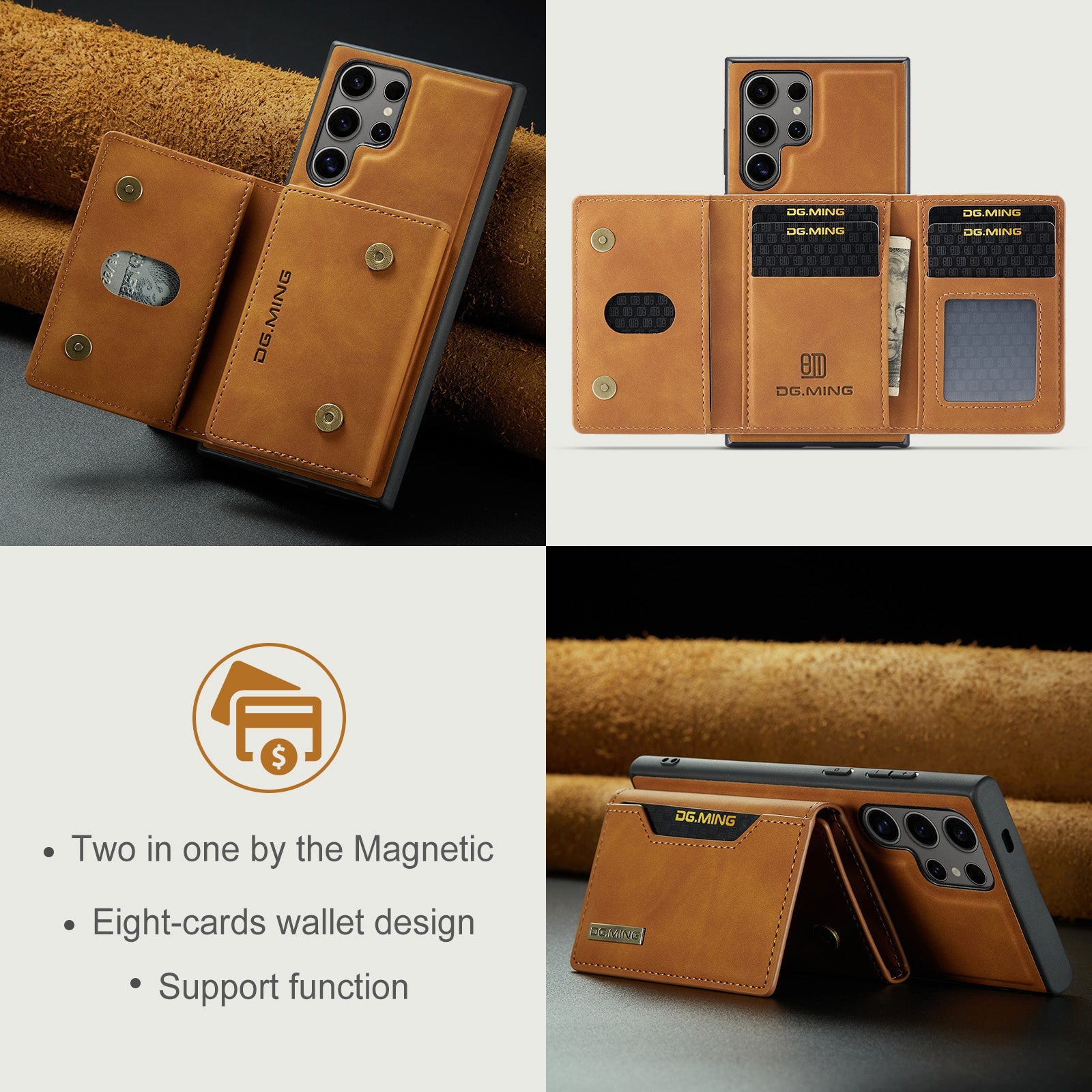 Galaxy S24ultra Magnetic Wallet [Brown]