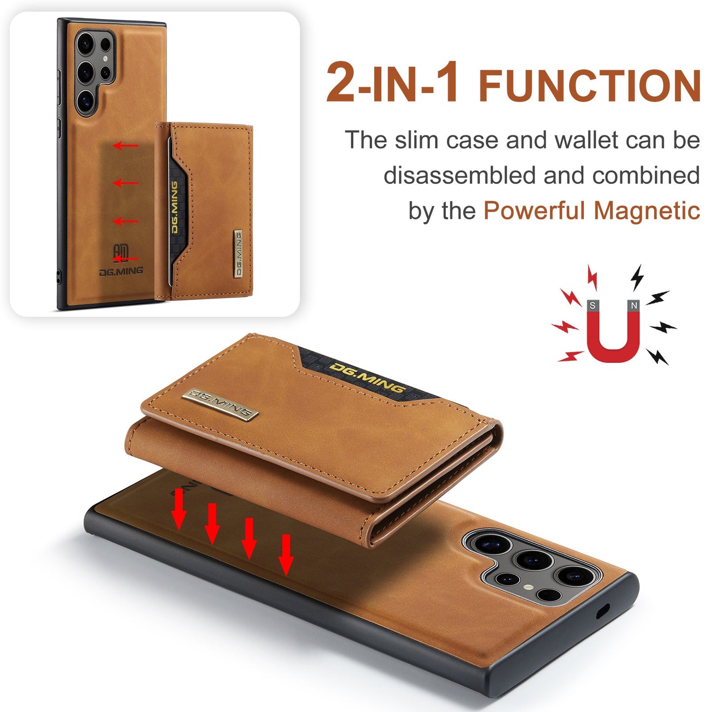 Galaxy S24ultra Magnetic Wallet [Brown]