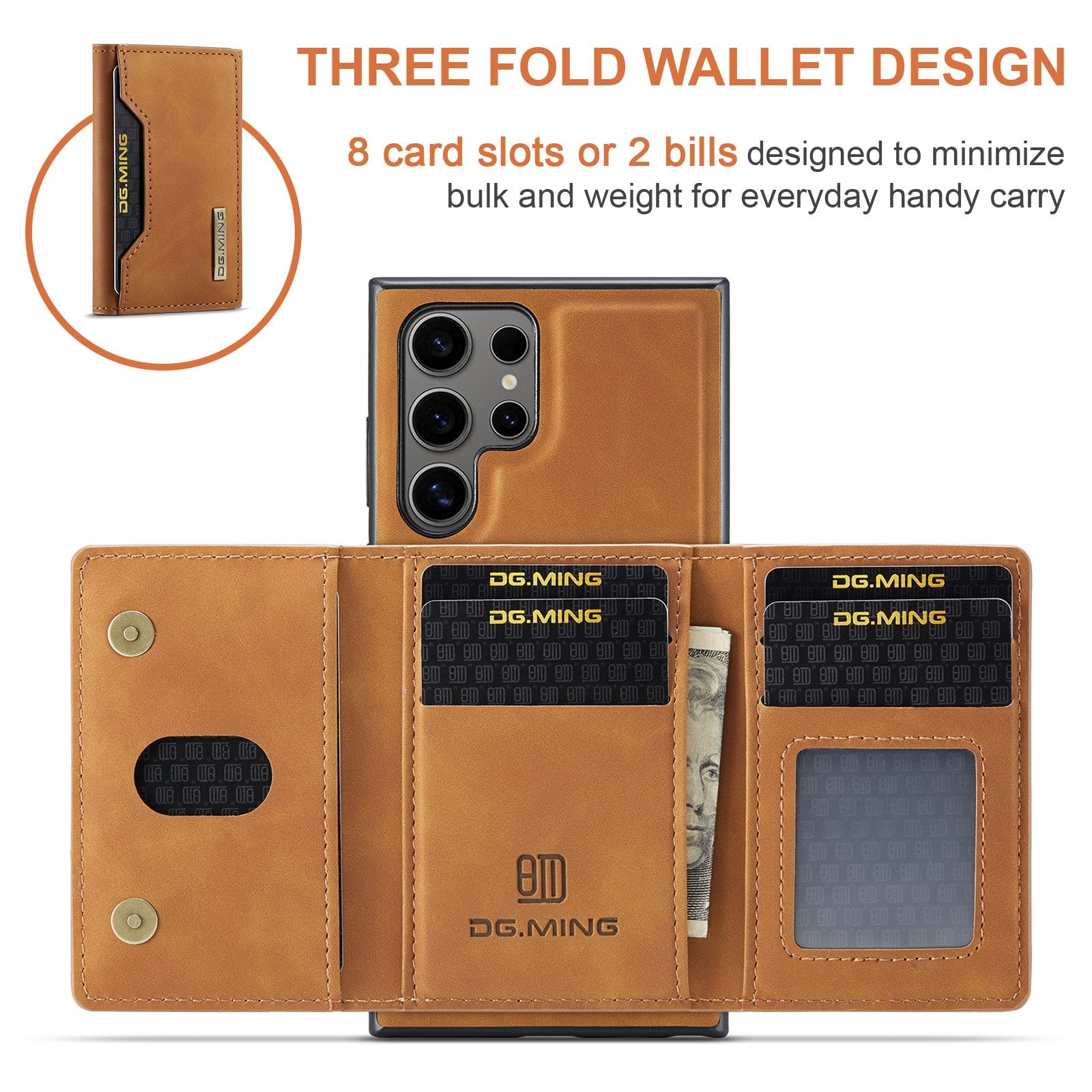 Galaxy S24ultra Magnetic Wallet [Brown]