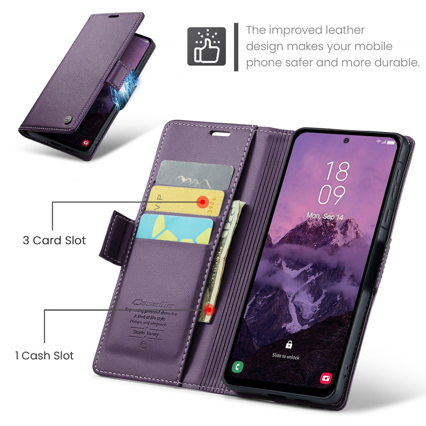 Galaxy A56 5G Pu Wallet Case [Purple]
