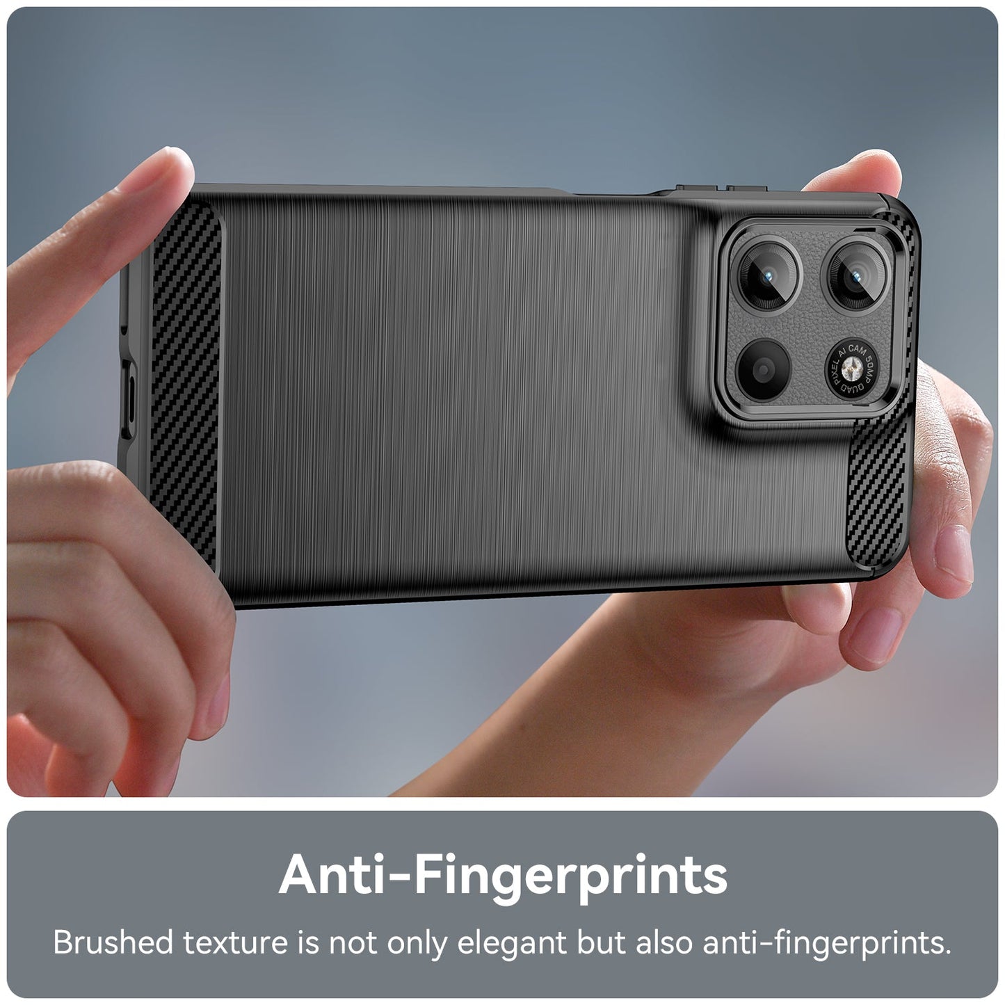 Moto G15 Carbon Fibre Case [Black]