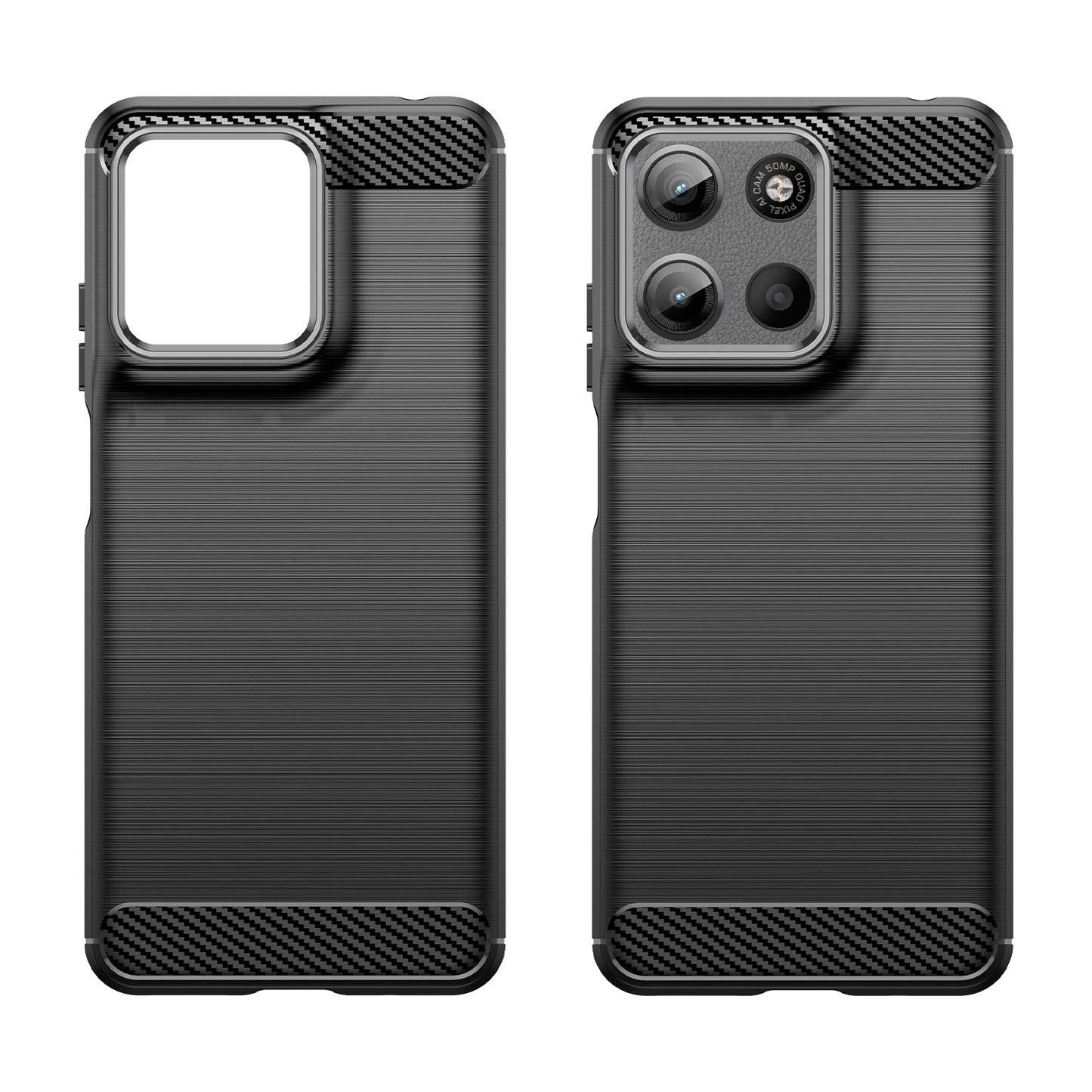 Moto G15 Carbon Fibre Case [Black]