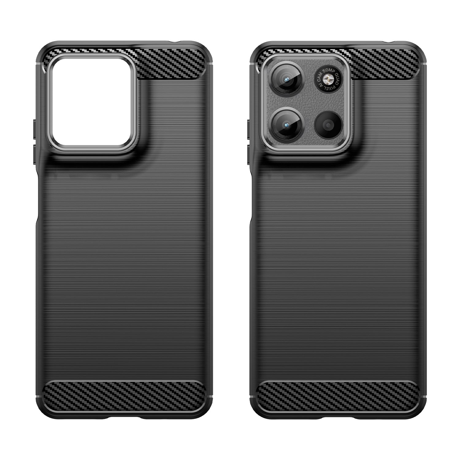 Moto G15 Carbon Fibre Case [Black]