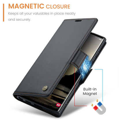 Galaxy S25 Ultra Pu Wallet Case [Black]