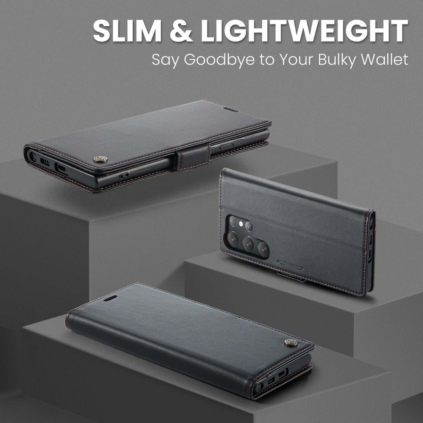 Galaxy S25 Ultra Pu Wallet Case [Black]
